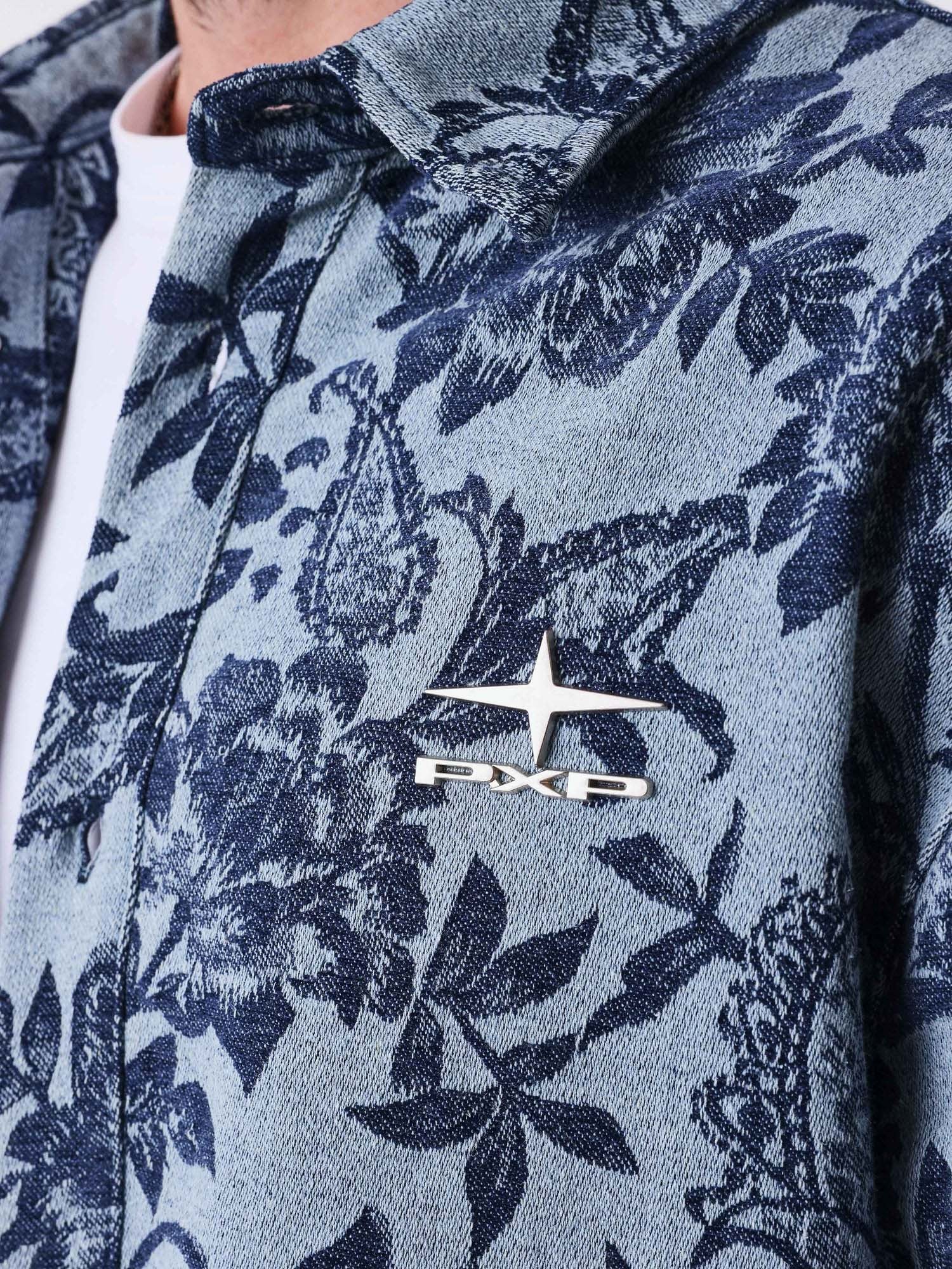 Project X Paris Camicia maniche corte Green Rush Blu