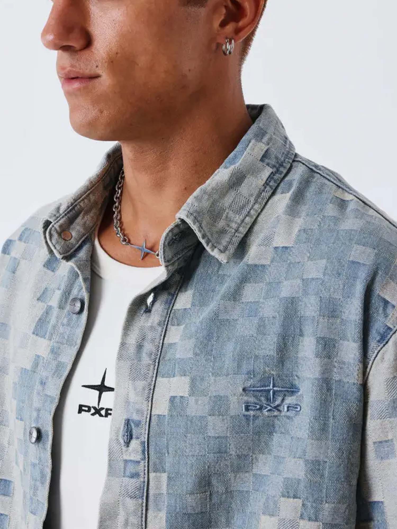 Project X Paris Camicia di jeans Azzurro