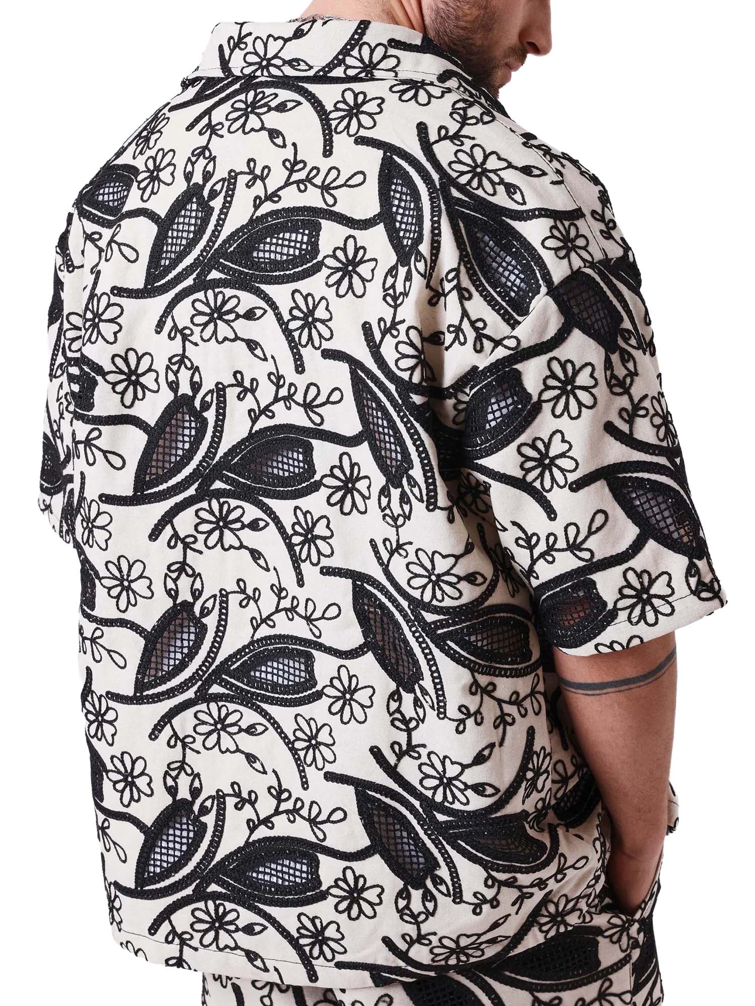 Project X Paris Camicia a maniche corte Candide Idylle Nero