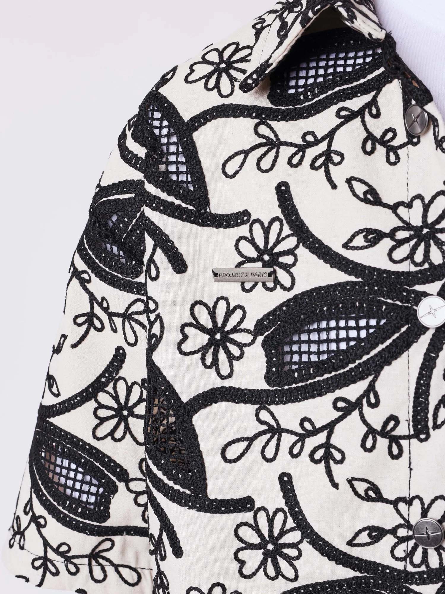 Project X Paris Camicia a maniche corte Candide Idylle Nero