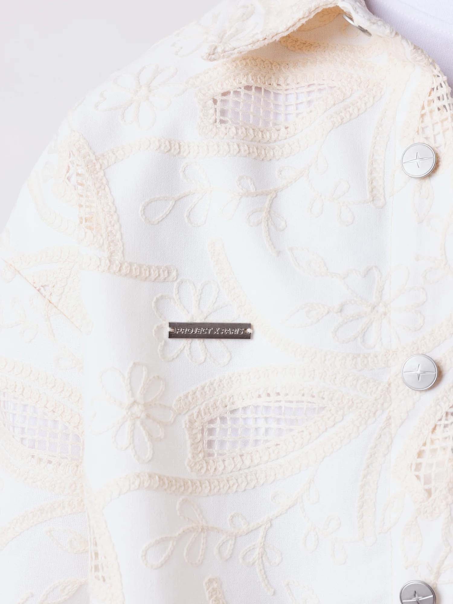 Project X Paris Camicia a maniche corte Candide Idylle Bianco