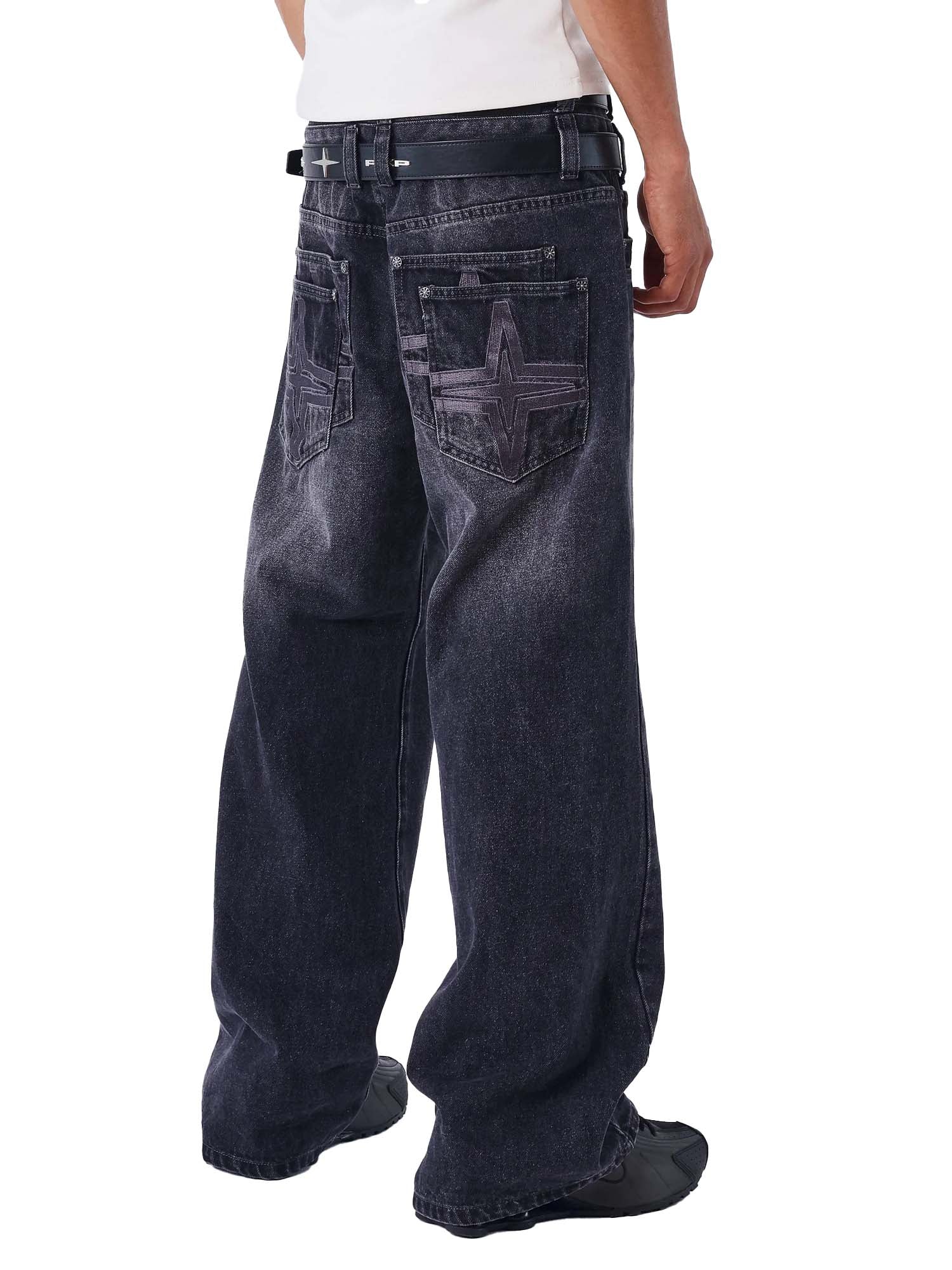 Project X Paris Jean barrel noir délavé Nero