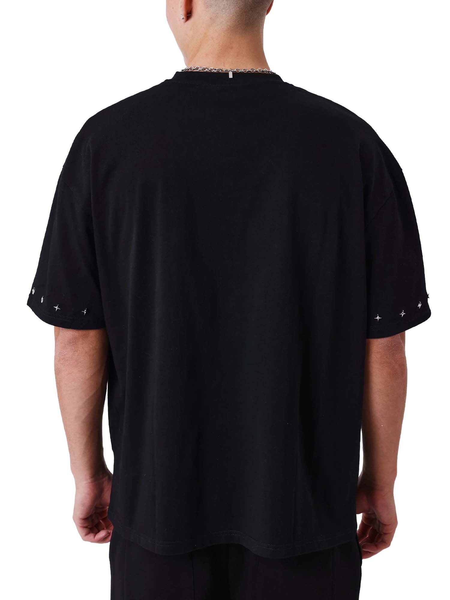 Project X Paris T-shirt Logo PXP con motivo leopardato Nero