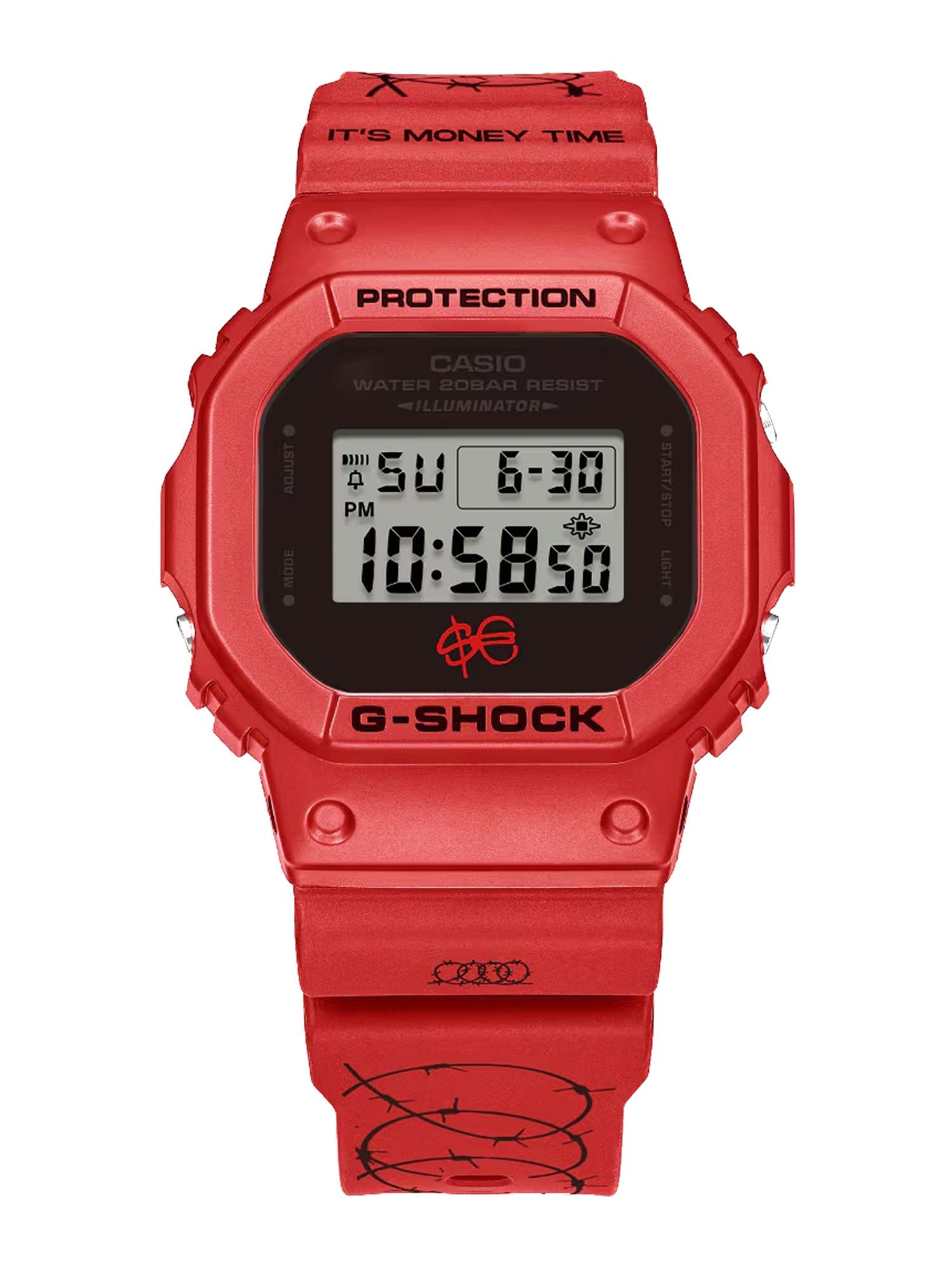 Casio Orologio Casio G-Shock x Sfera Ebbasta Serie DW-5600 Rosso