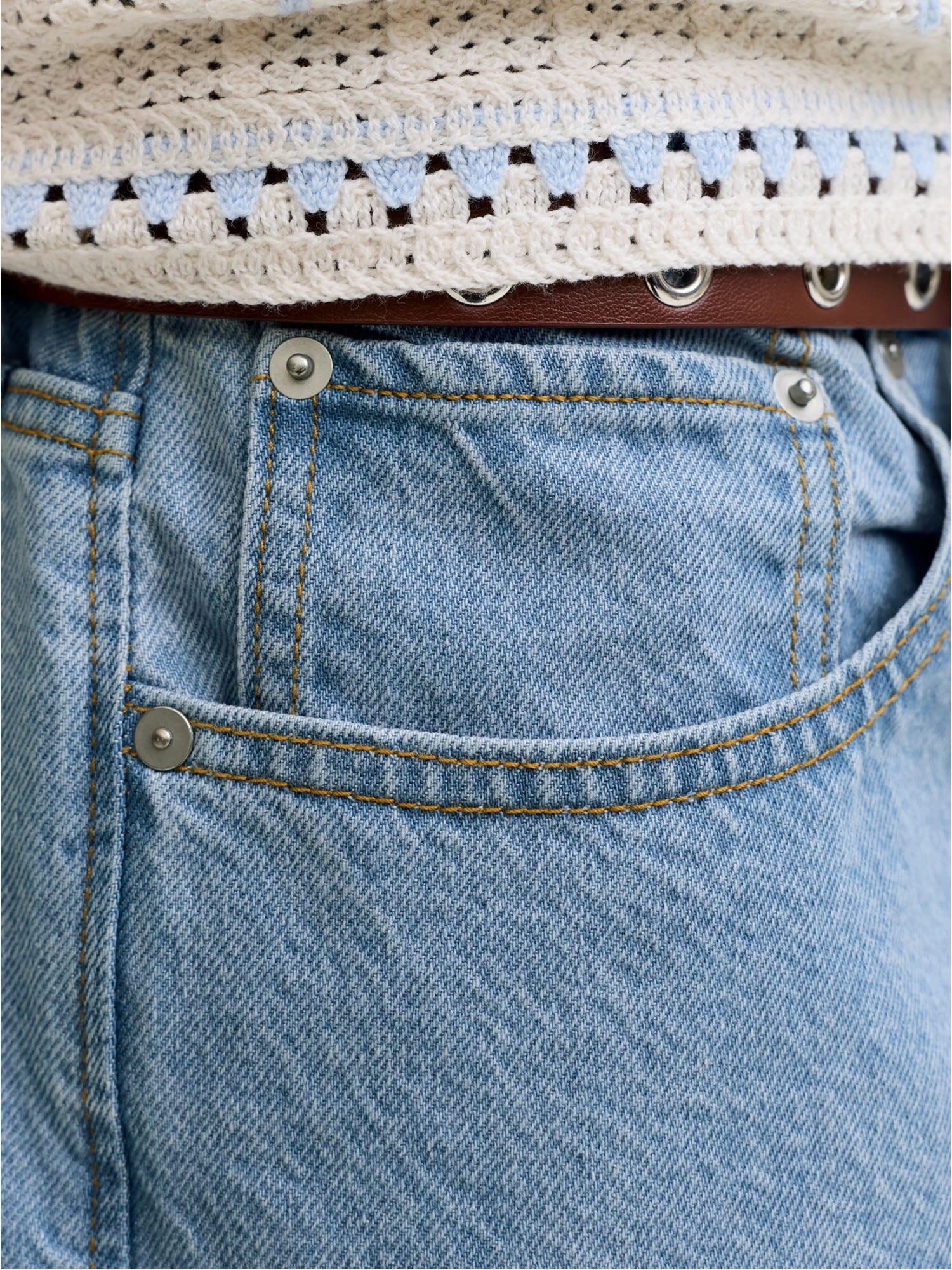 Jack & Jones Bermuda in jeans baggy fit Blu