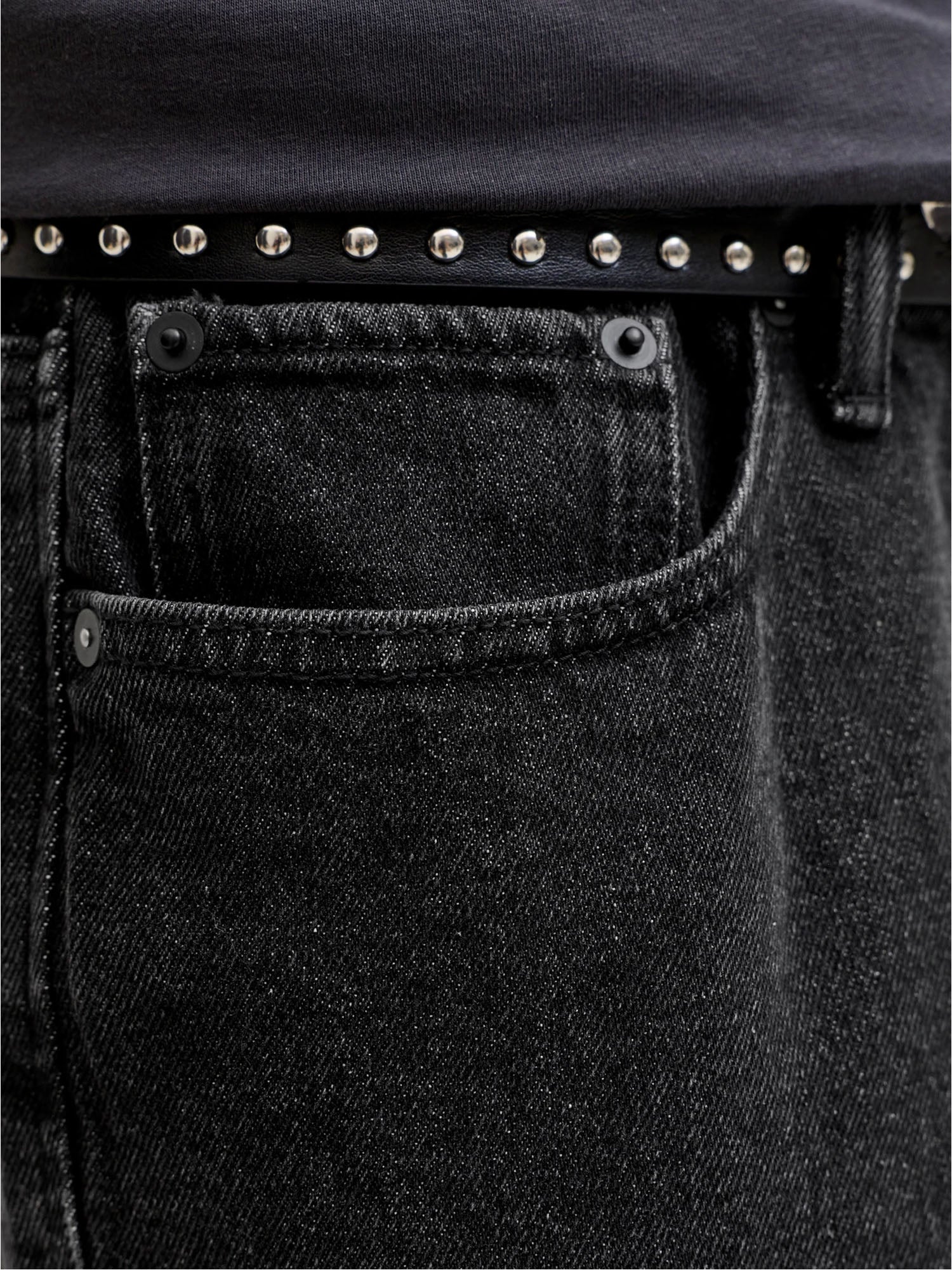 Jack & Jones Bermuda in jeans baggy fit Nero