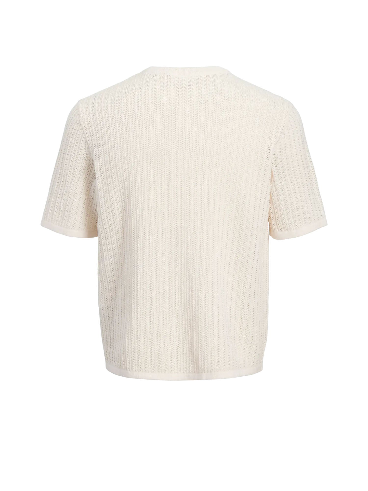 Jack & Jones T-shirt Jormaine Knit SS Crew Neck Bianco