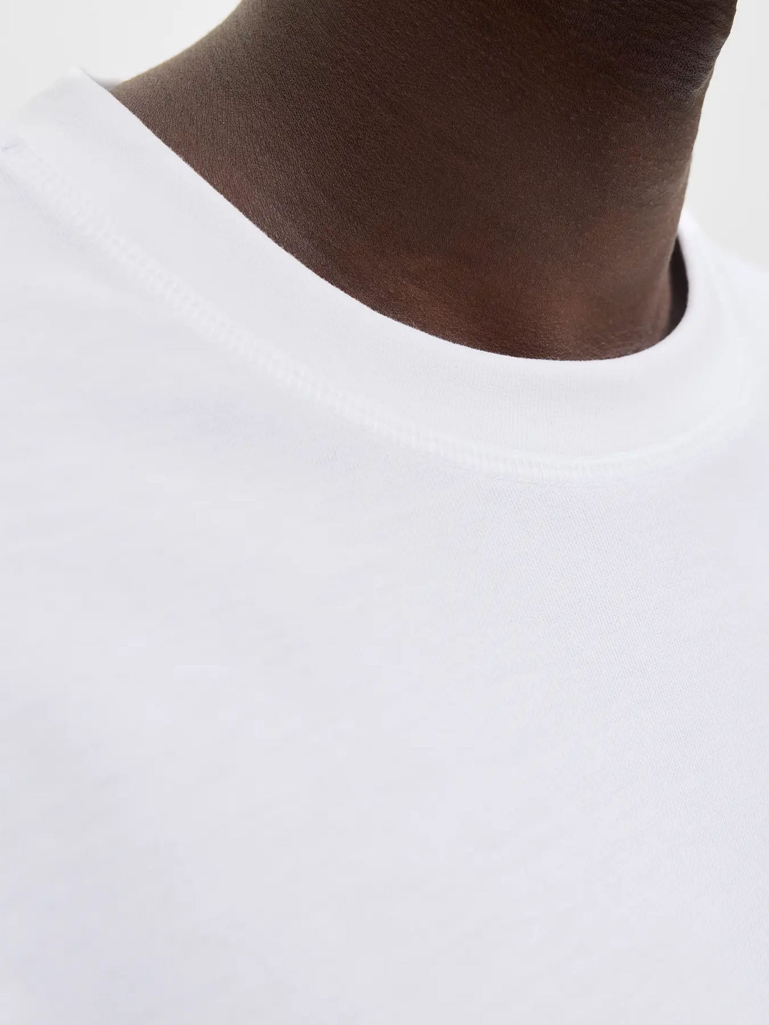 Jack & Jones T-shirt Jcofusion Badge Tee SS Crew Neck Bianco