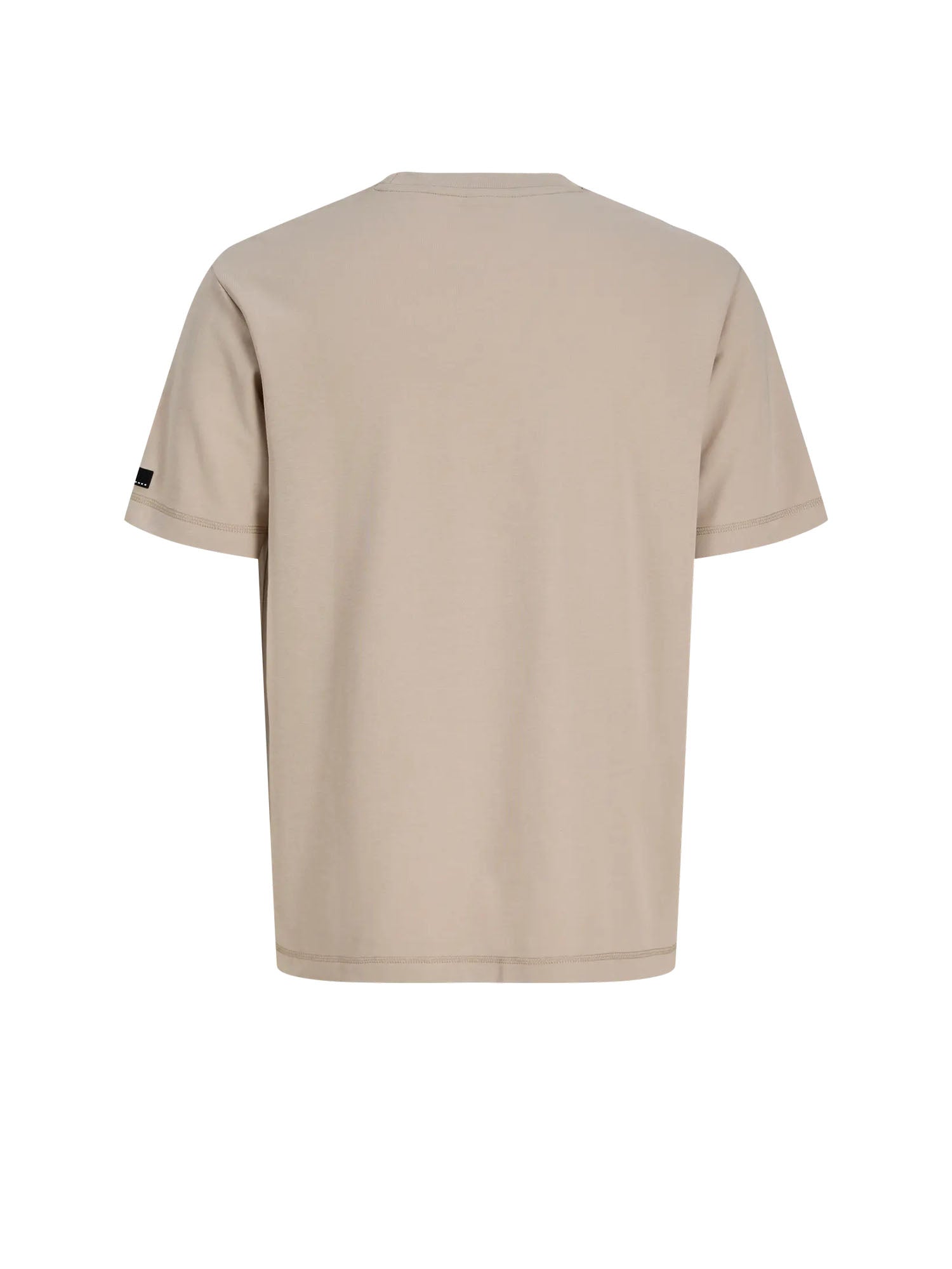 Jack & Jones T-shirt Jcofusion Badge Tee SS Crew Neck Beige