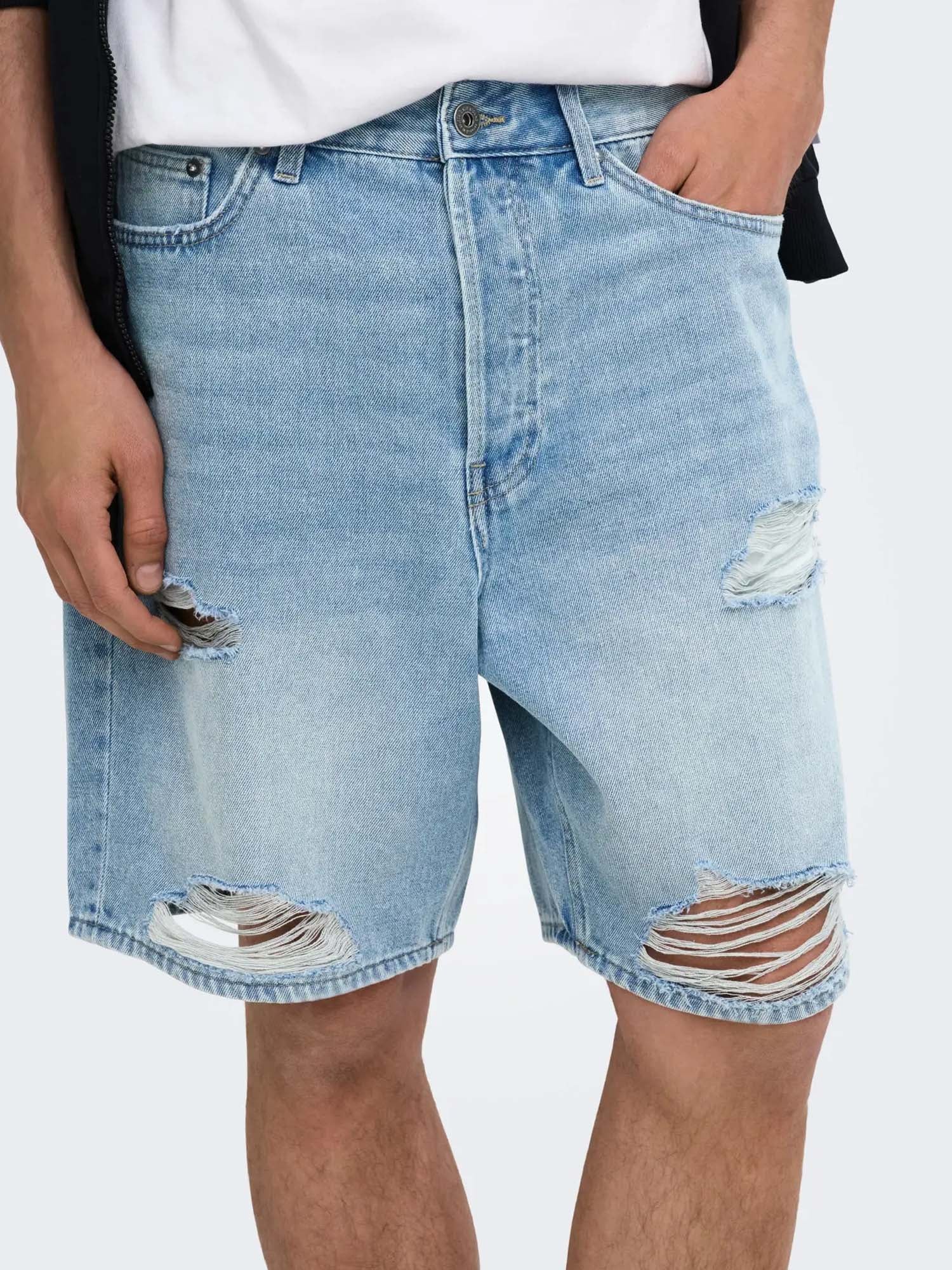Only & Sons Shorts Onsfade Loose Des Azzurro