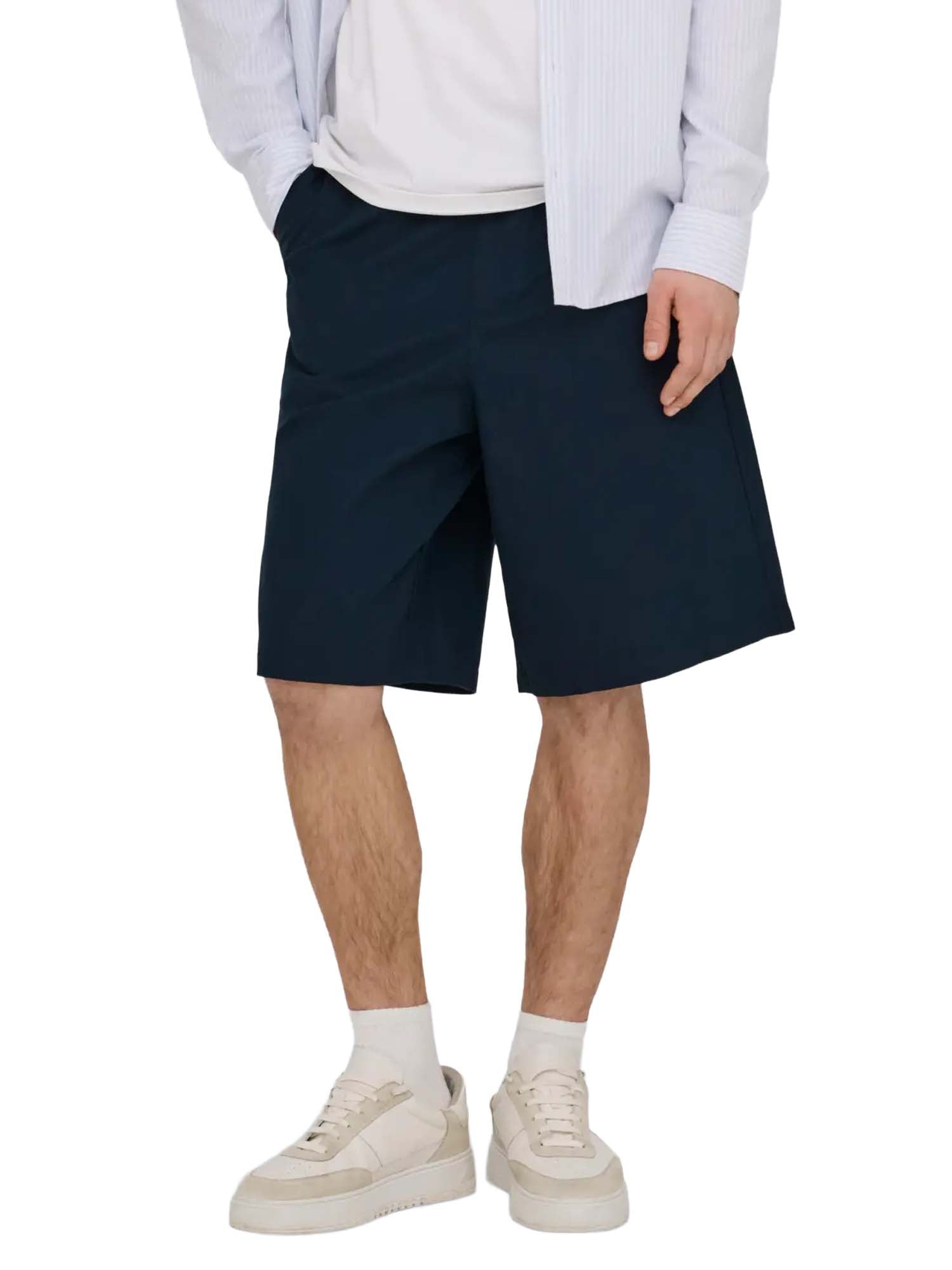 Only & Sons Shorts ONSDAVES Wide Leg Fit Lino Blu