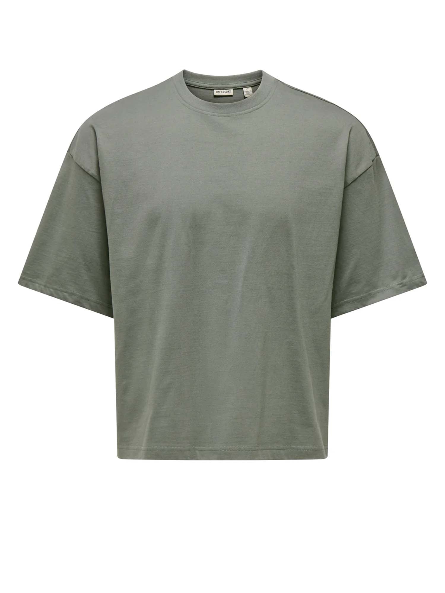 Only & Sons T-Shirt Fred Relaxed Crop Grigio