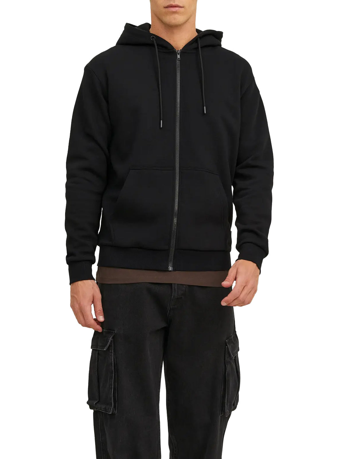 Jack & Jones JJebradley Sweat Zip Hood Nero