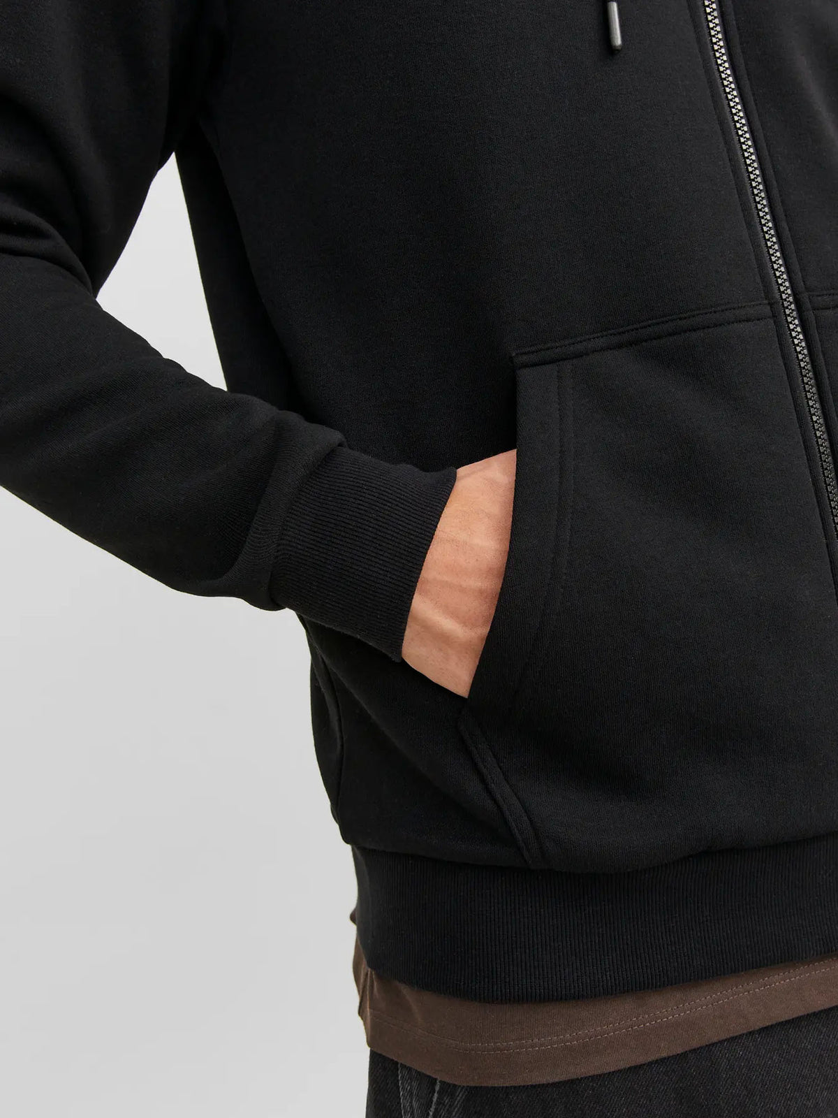 Jack & Jones JJebradley Sweat Zip Hood Nero