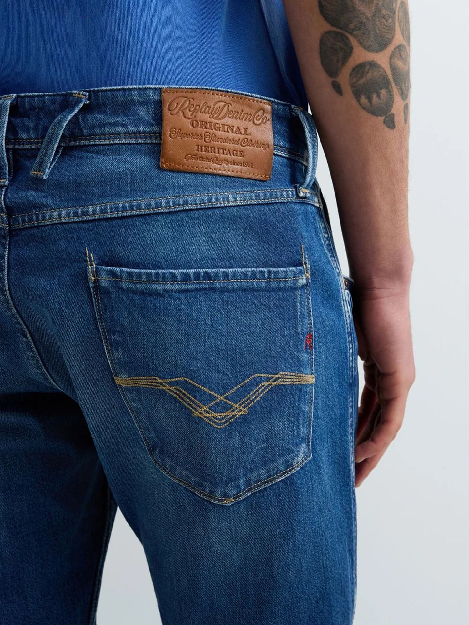 Replay Jeans Slim Fit Anbass Blu