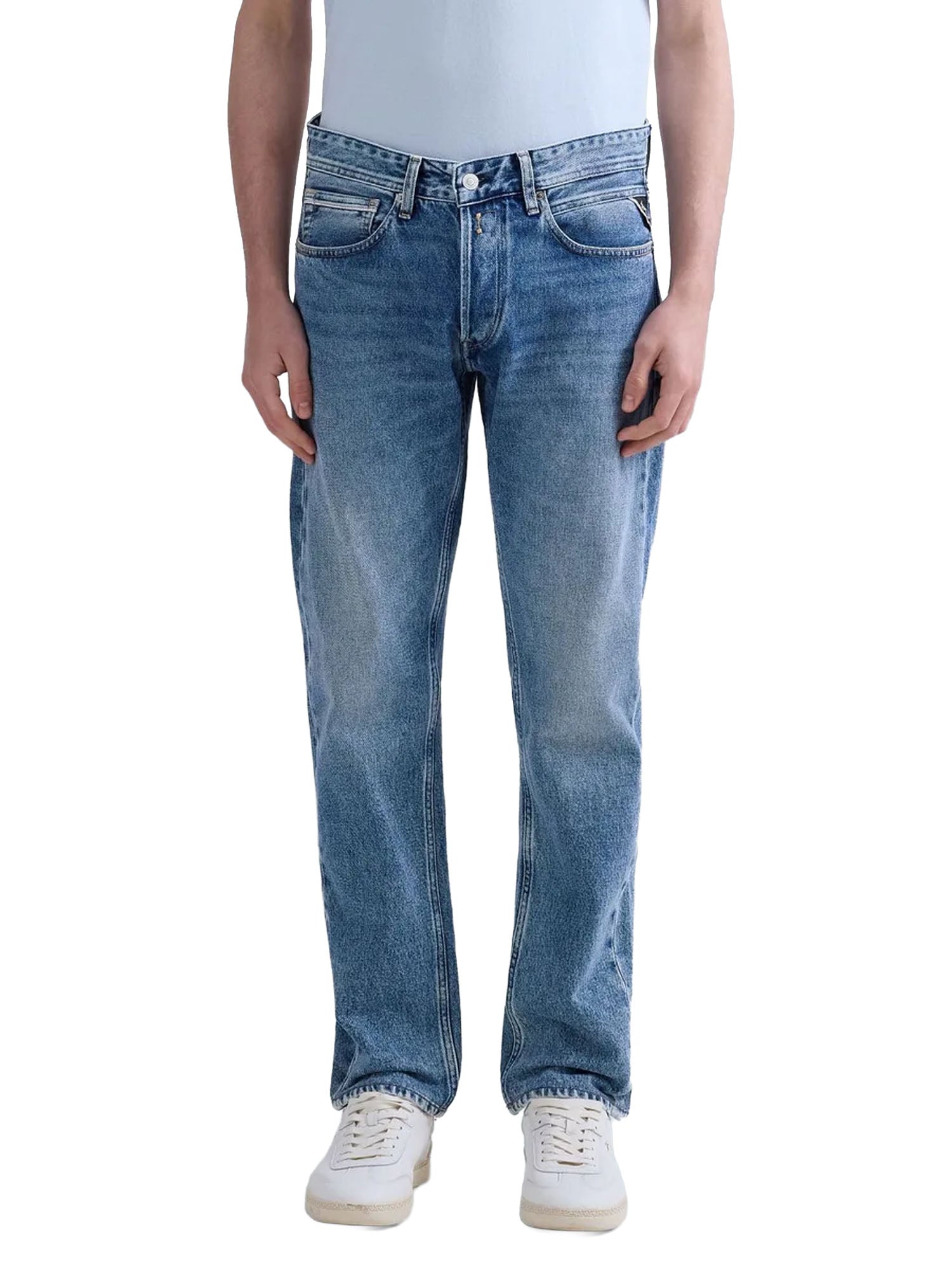 Replay Jeans Straight Fit Grover Blu