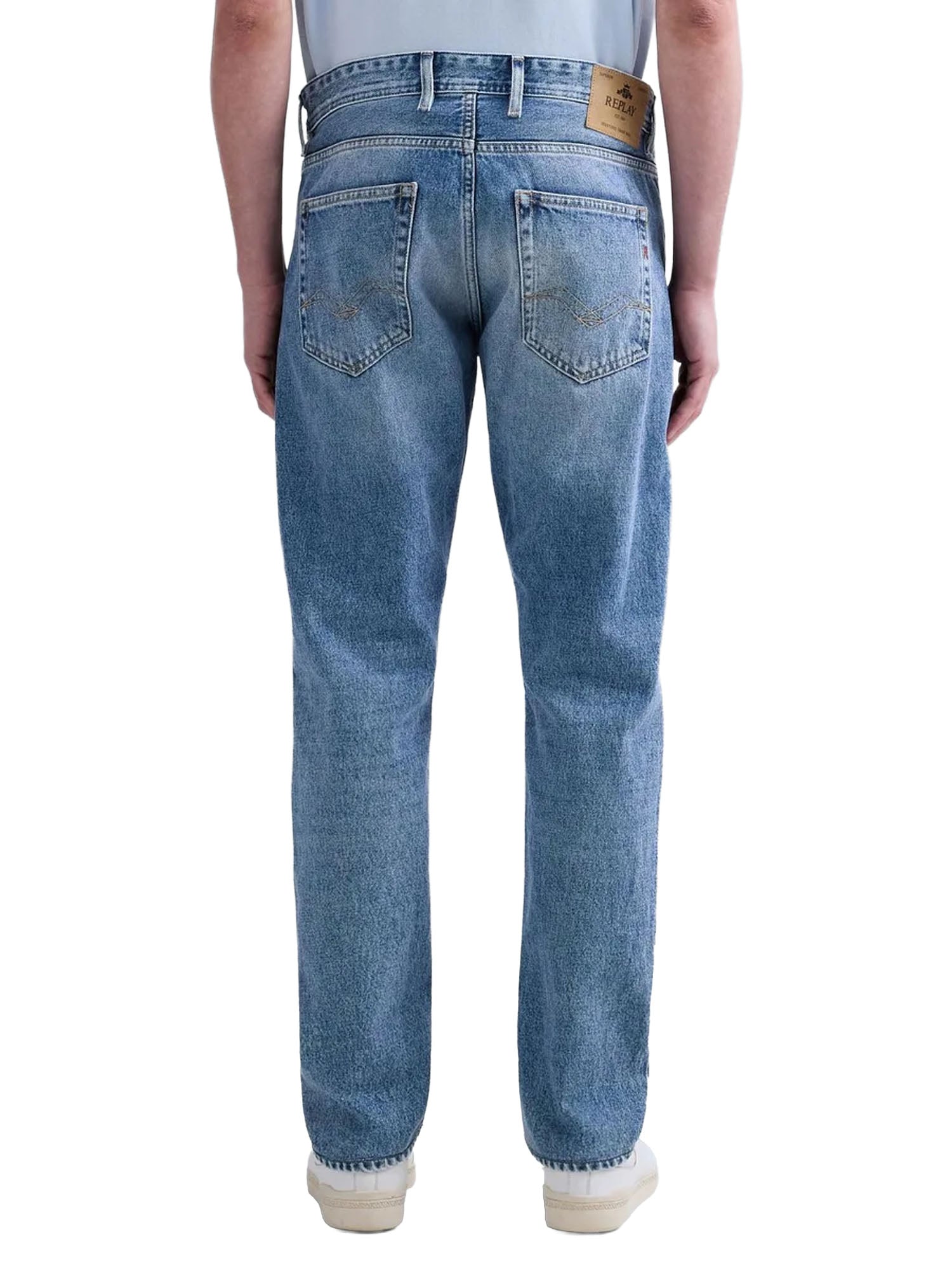 Replay Jeans Straight Fit Grover Blu