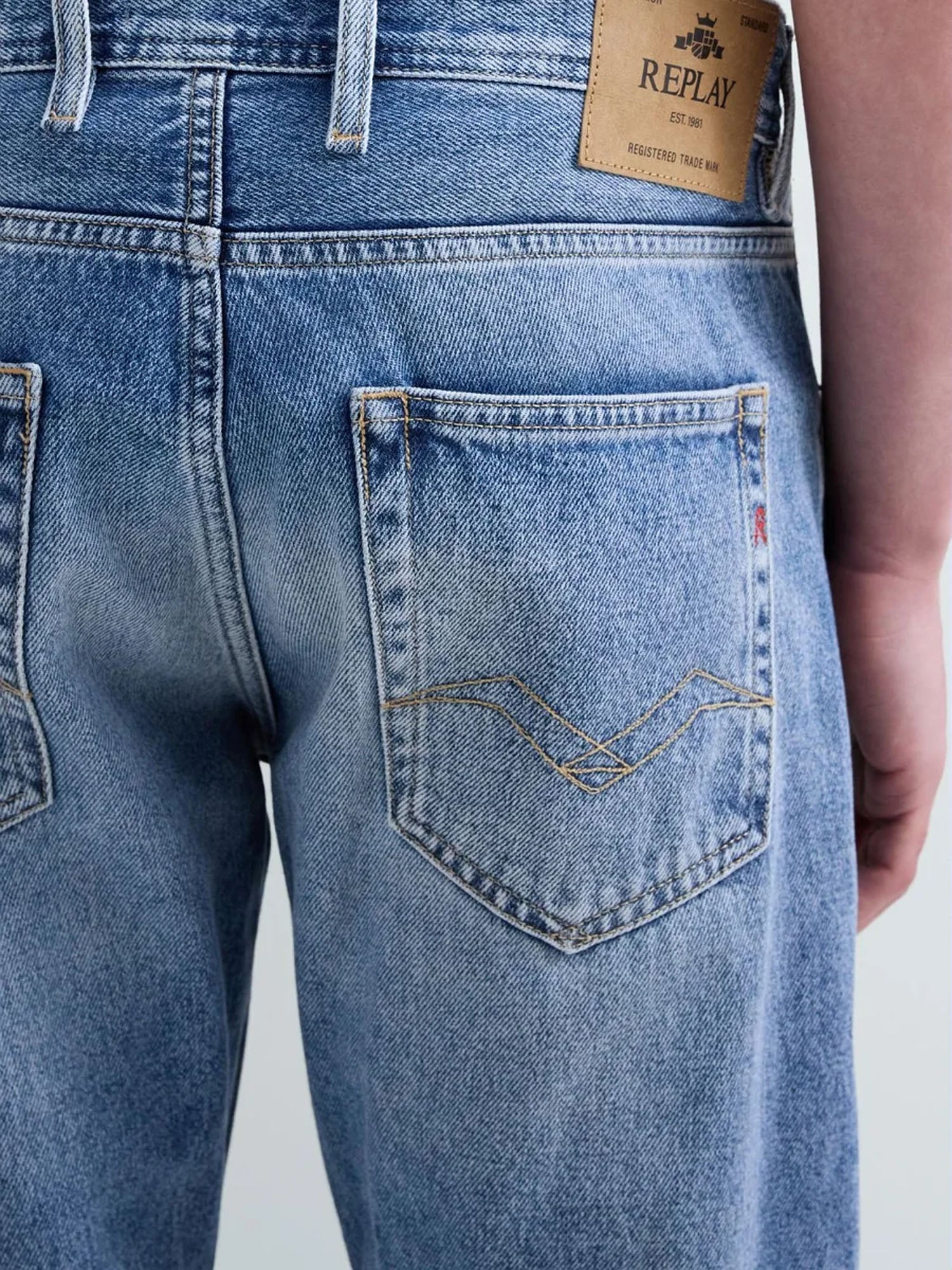 Replay Jeans Straight Fit Grover Blu