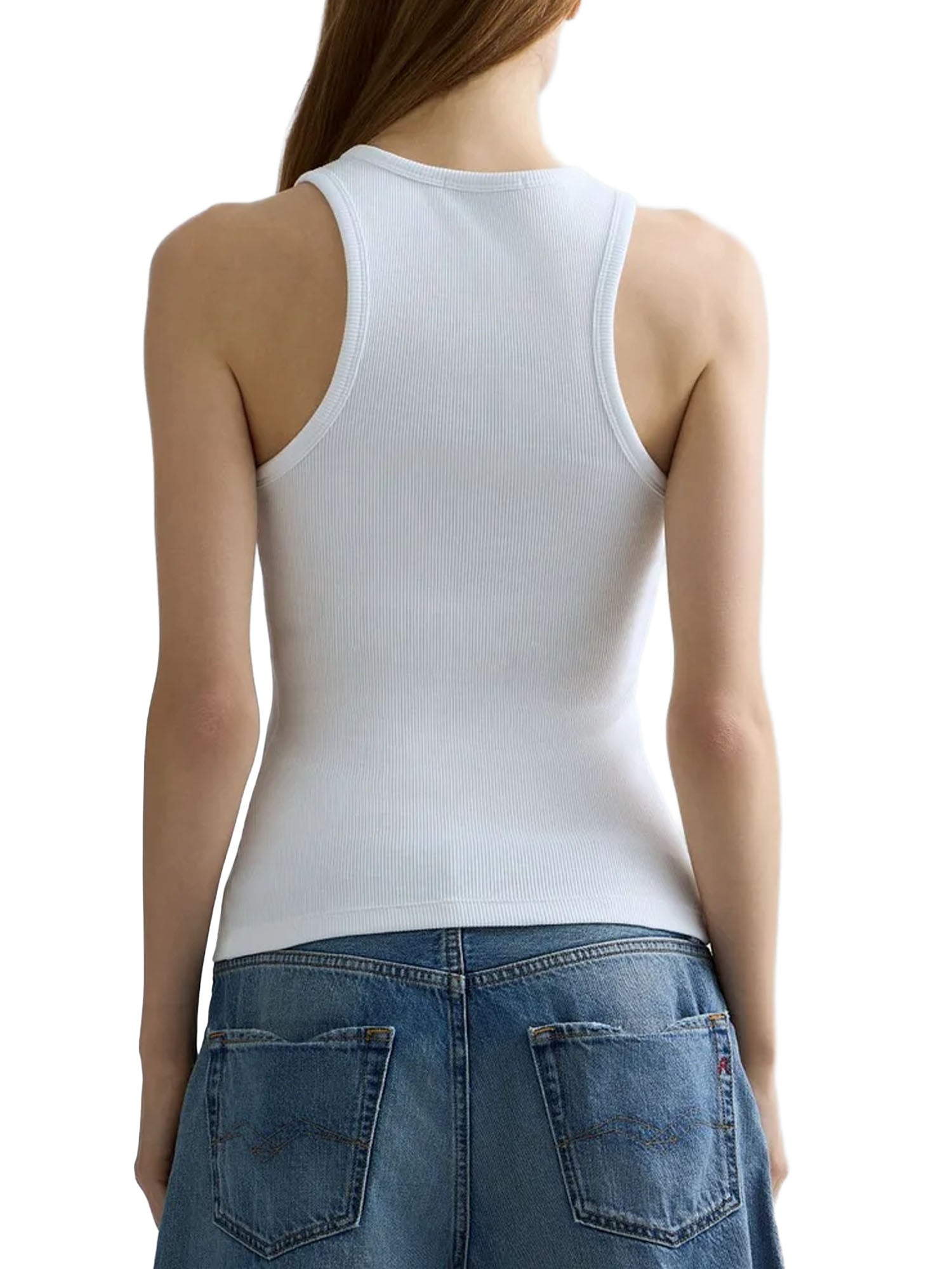 Replay Canotta Stile Racer Bianco