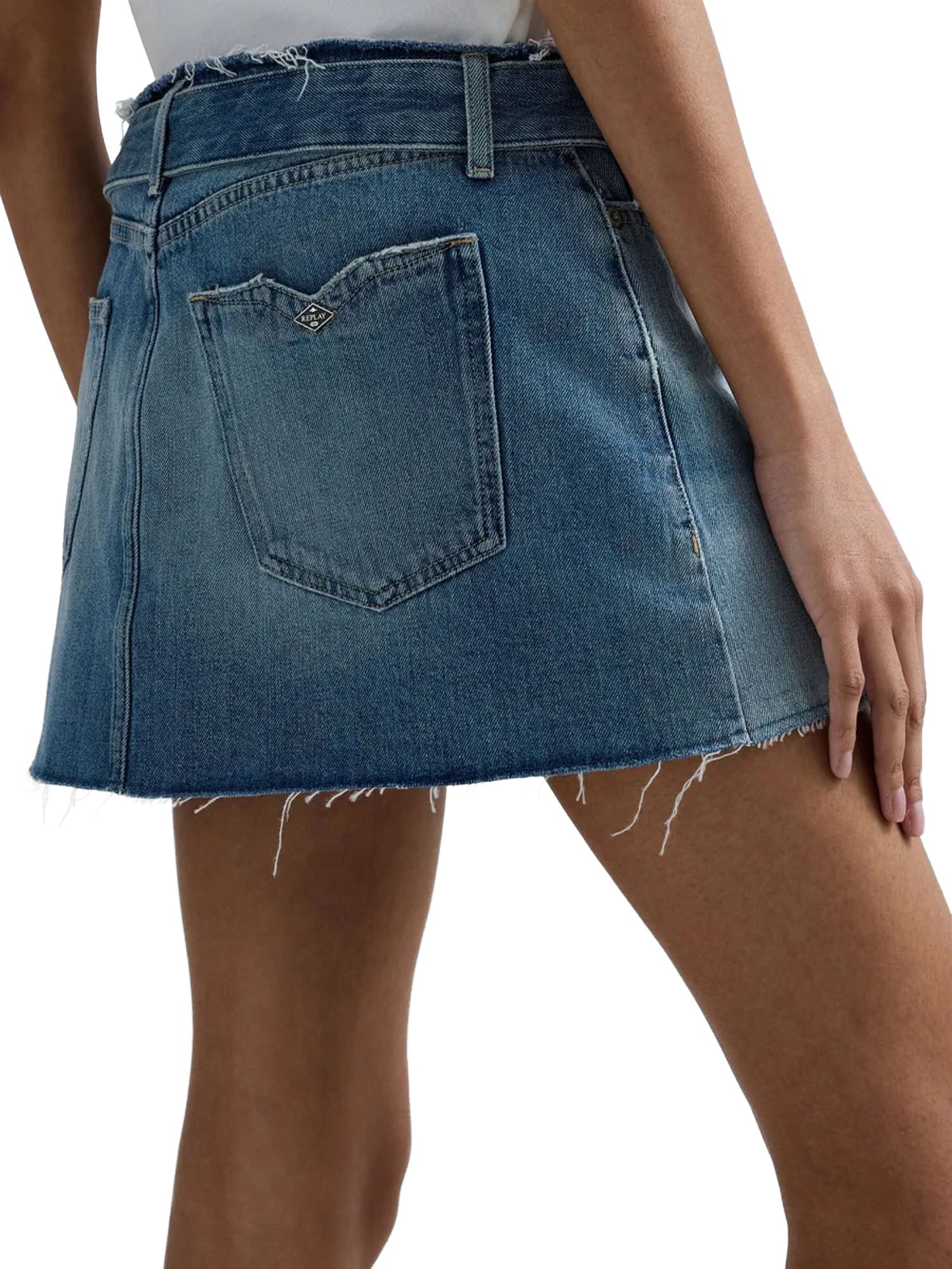 Replay Minigonna in Denim Azzurro