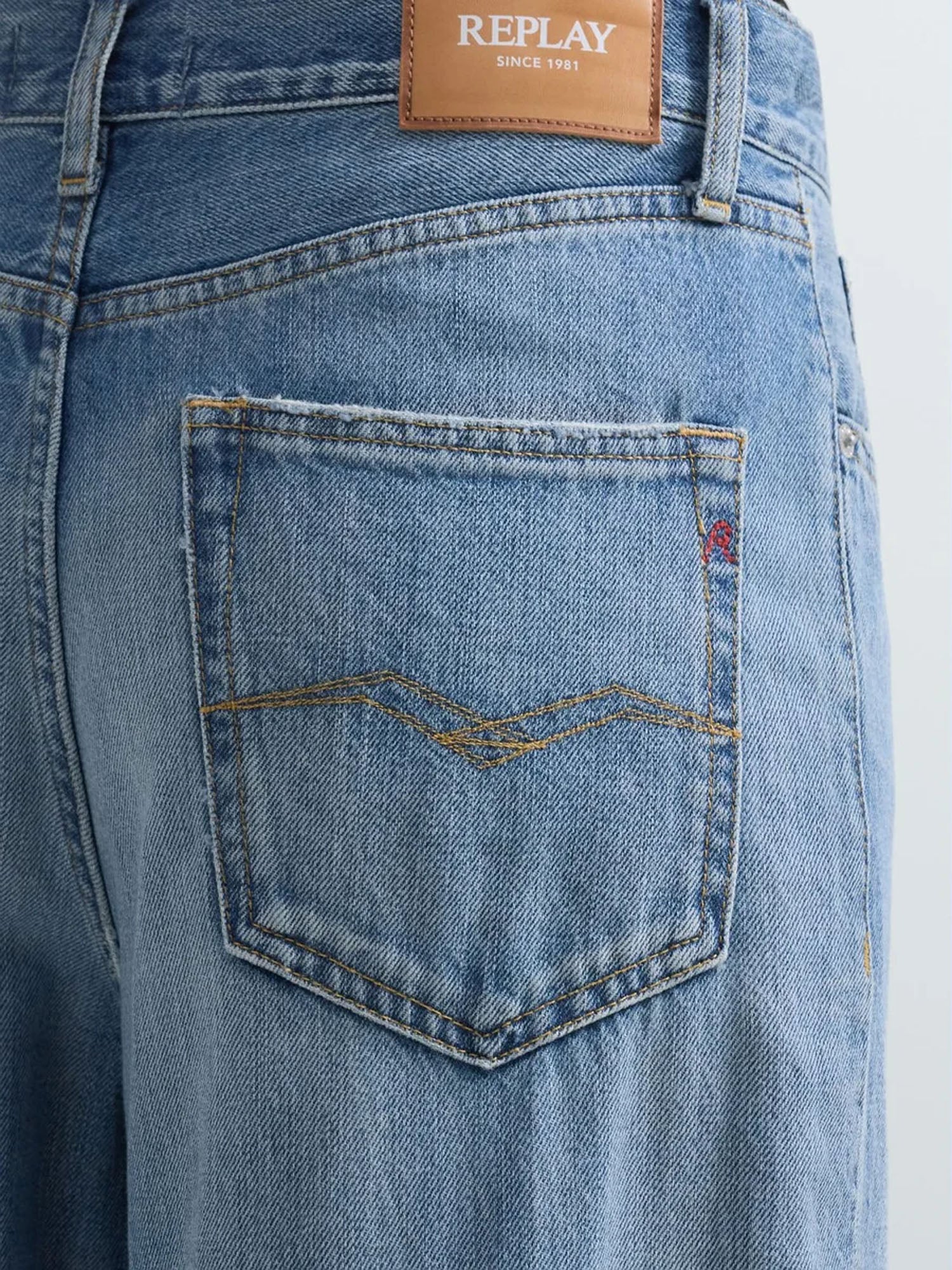 Replay :Jeans Wide Leg Nalaja Azzurro