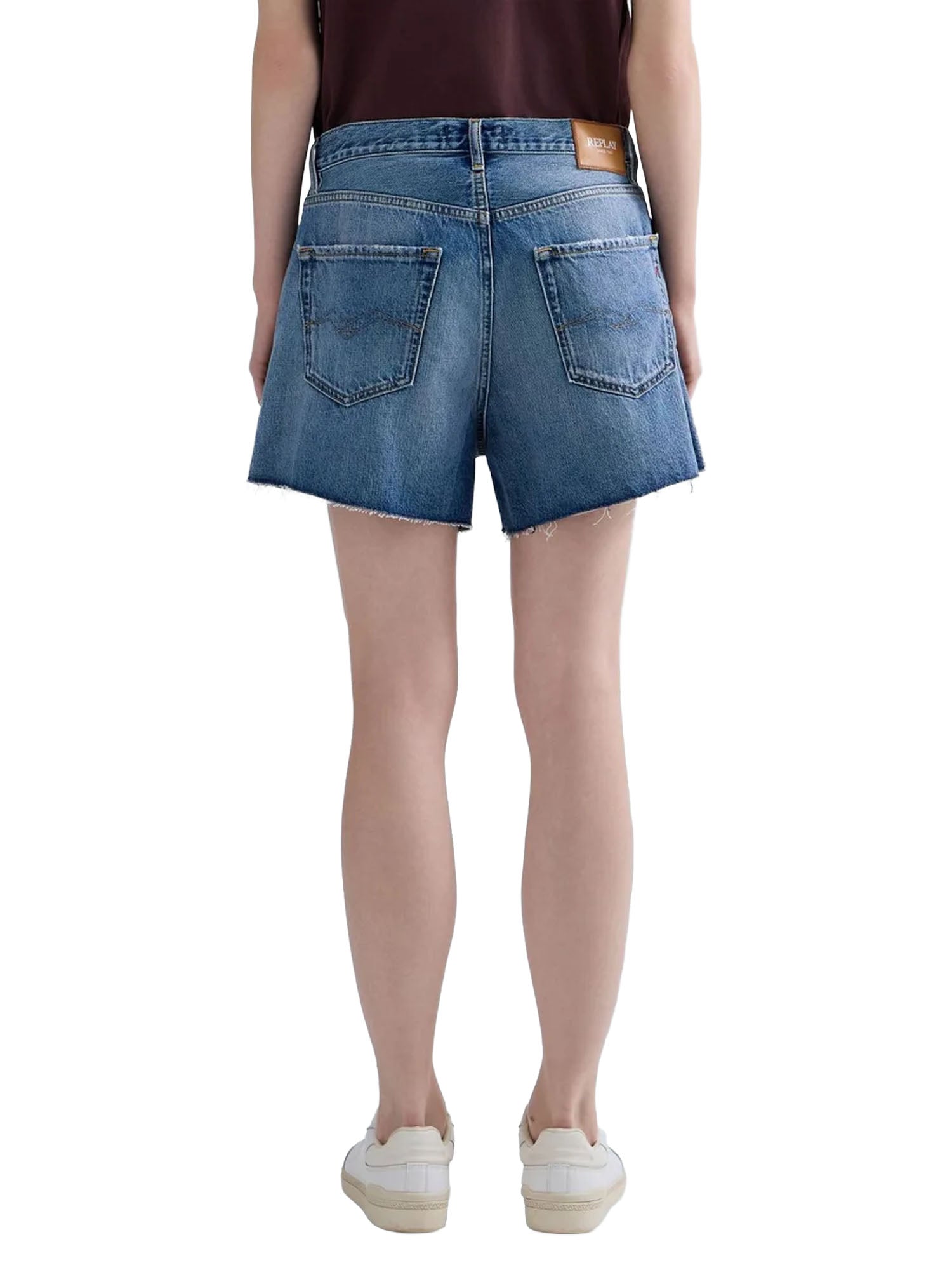 Replay Shorts Straight Fit in Denim Blu