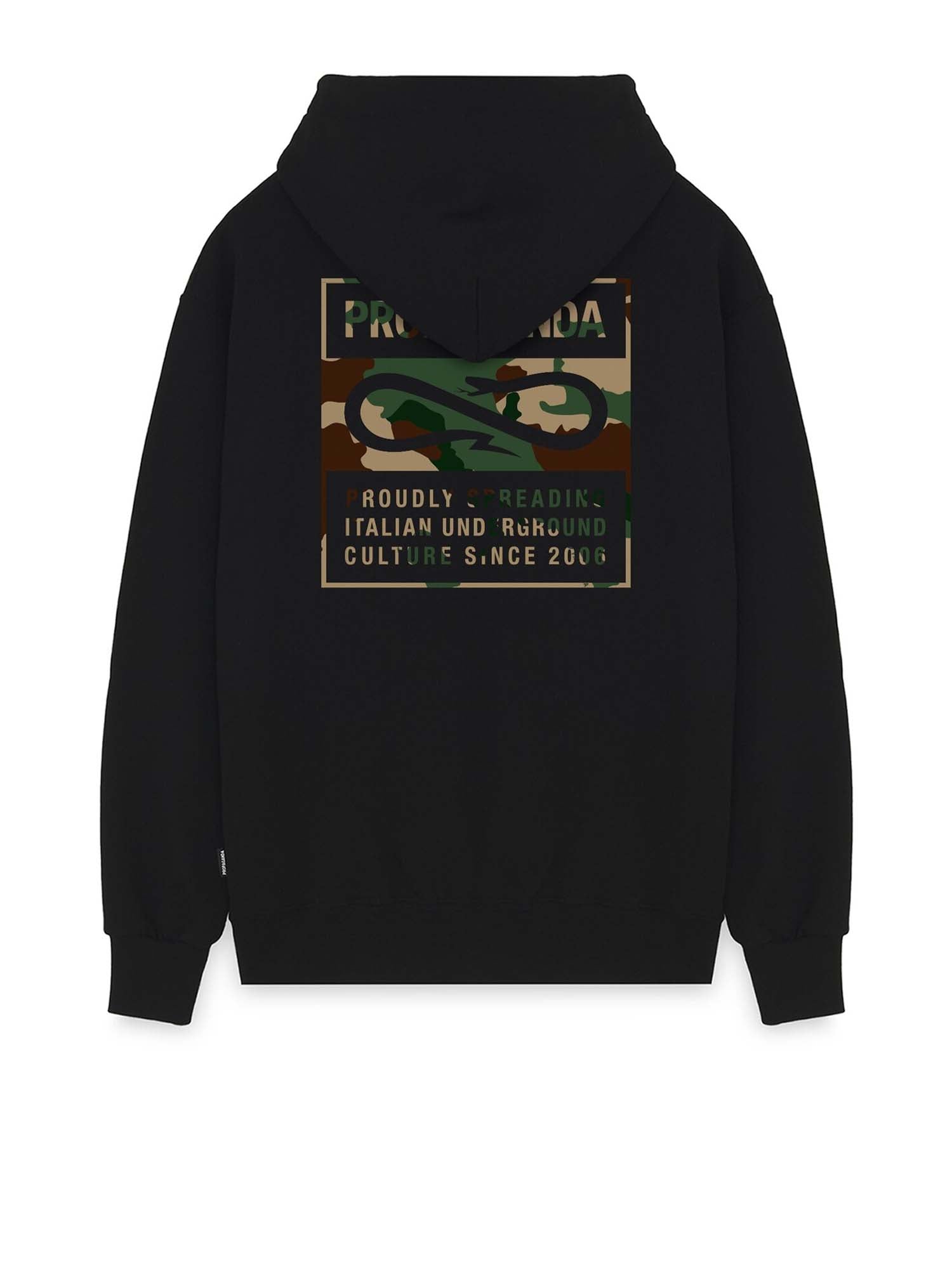 Propaganda Label Camo Hoodie Nero