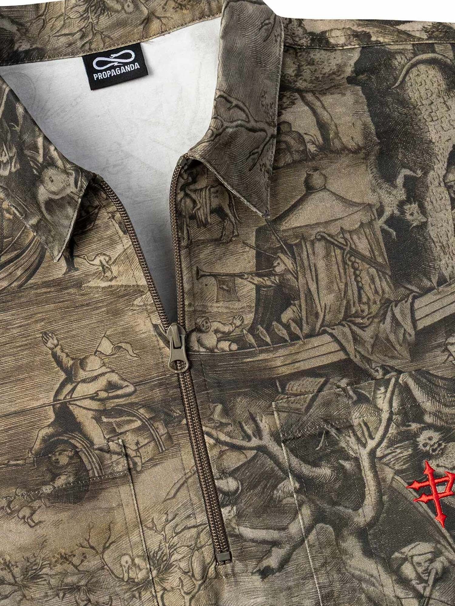 Propaganda Temptation Halfzip Shirt Marrone