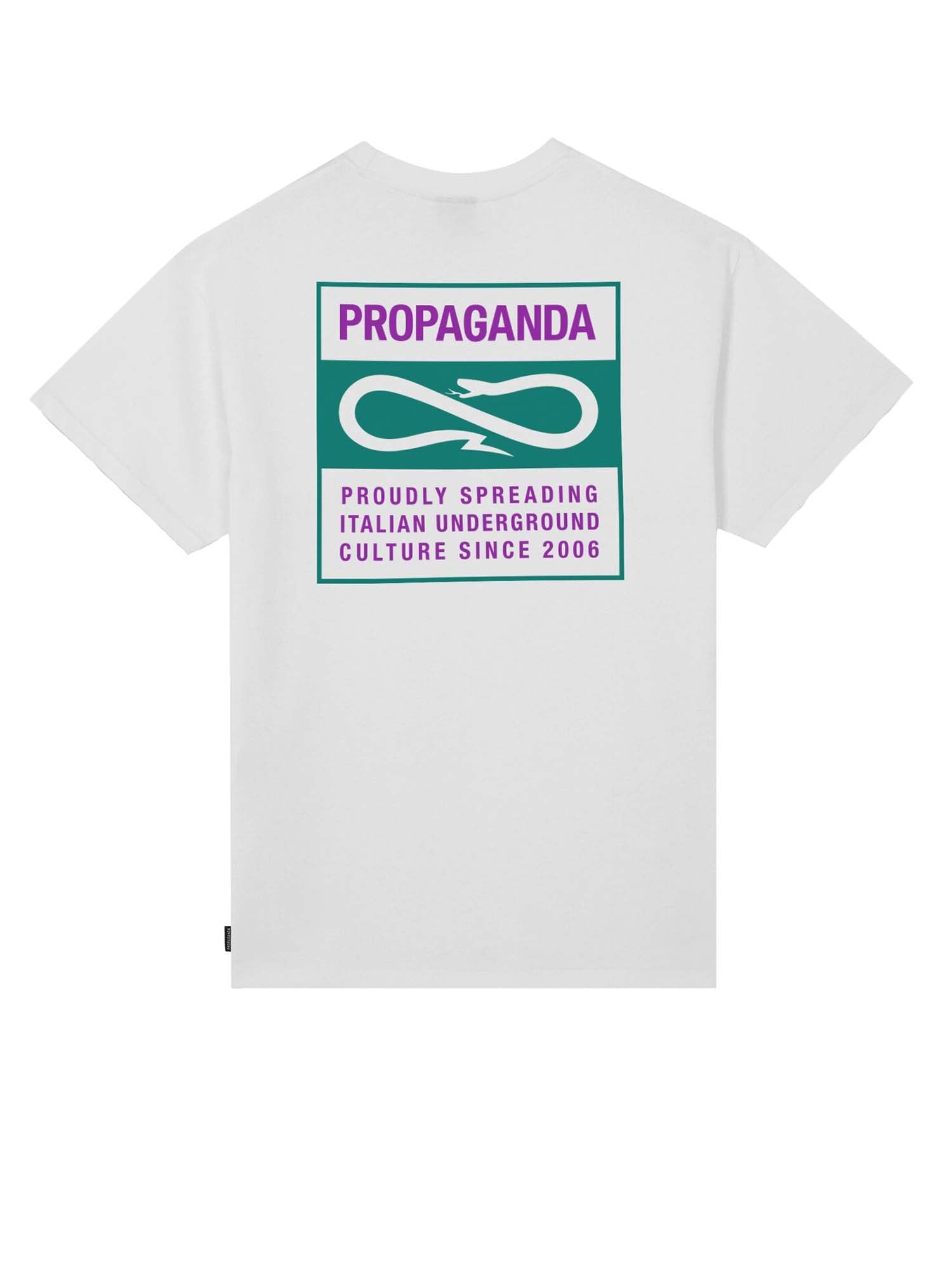 Propaganda Label Bicolor Tee Bianco
