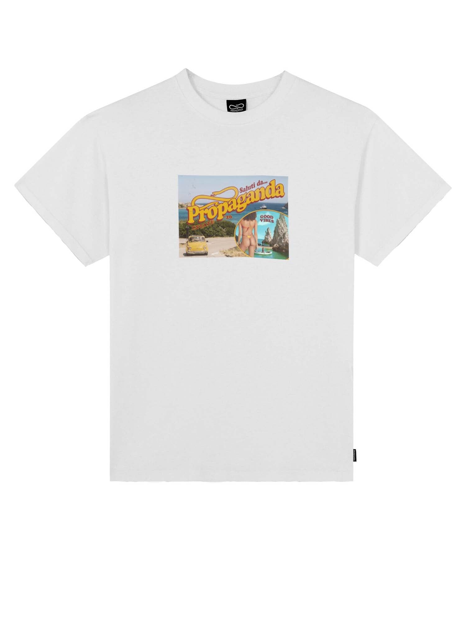 Propaganda Postcard Tee Bianco