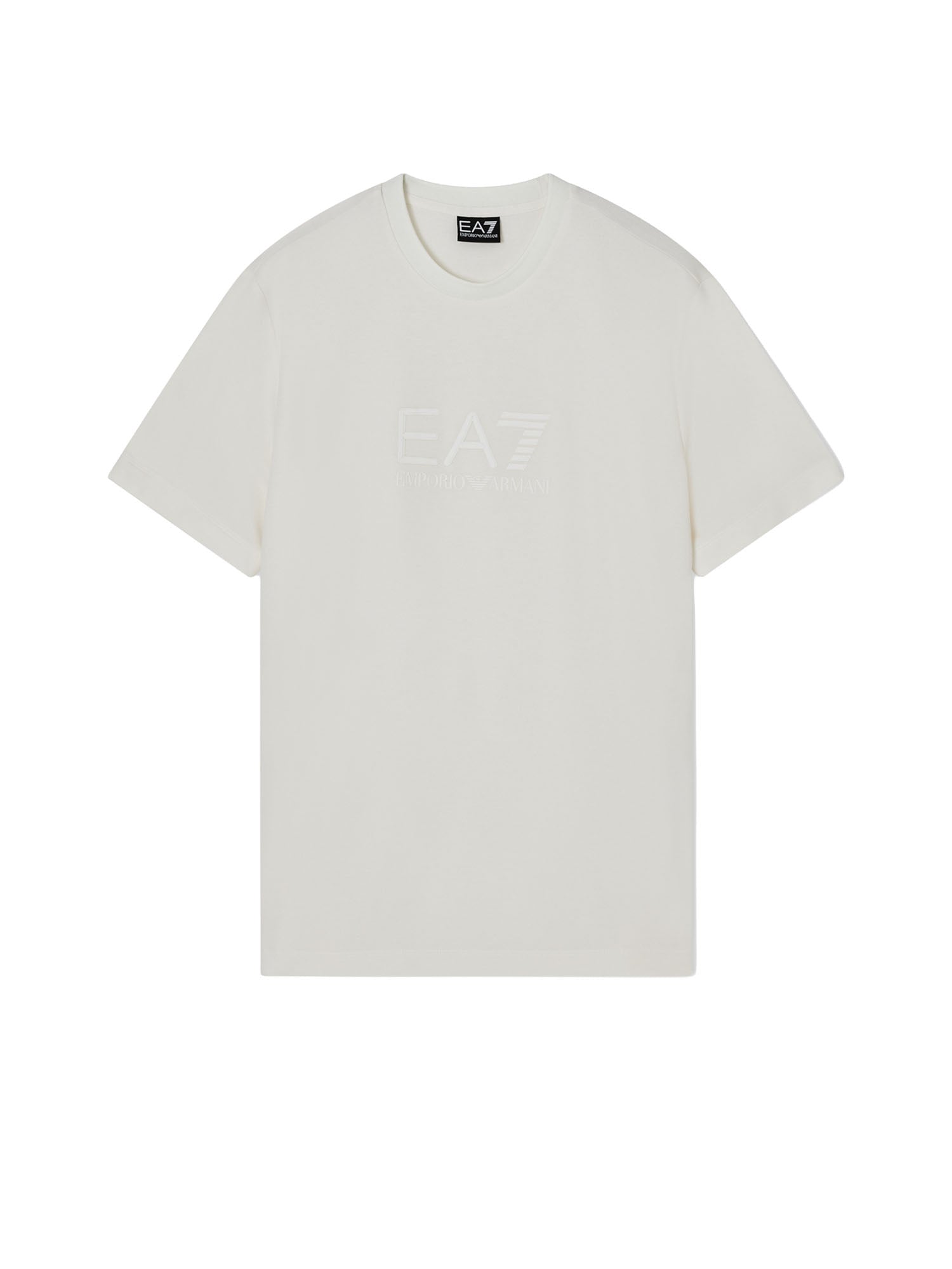 Ea7 T-shirt Train Tee Big Logo Bianco