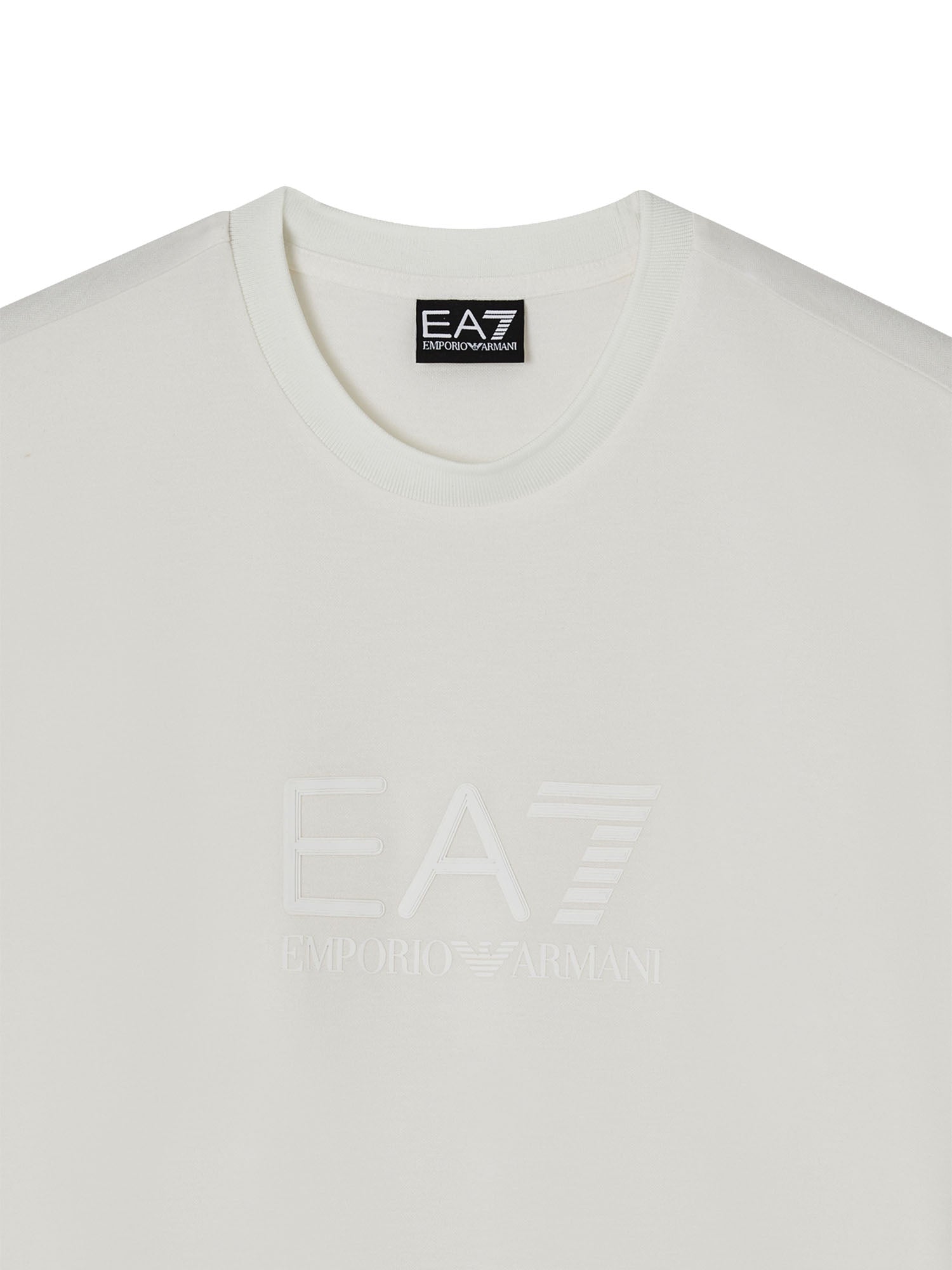 Ea7 T-shirt Train Tee Big Logo Bianco