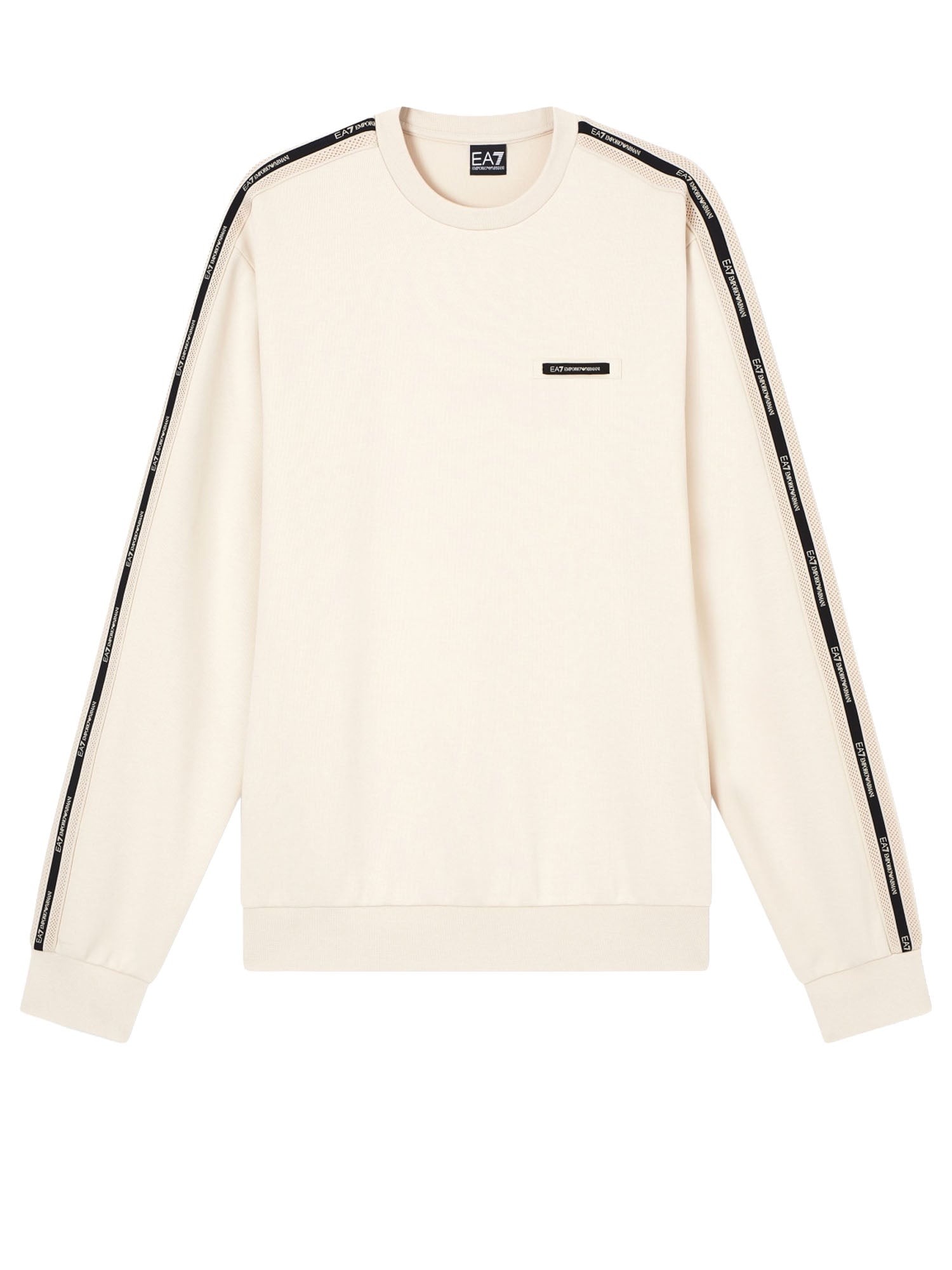 Ea7 Felpa Logo Series in Interlok Bianco