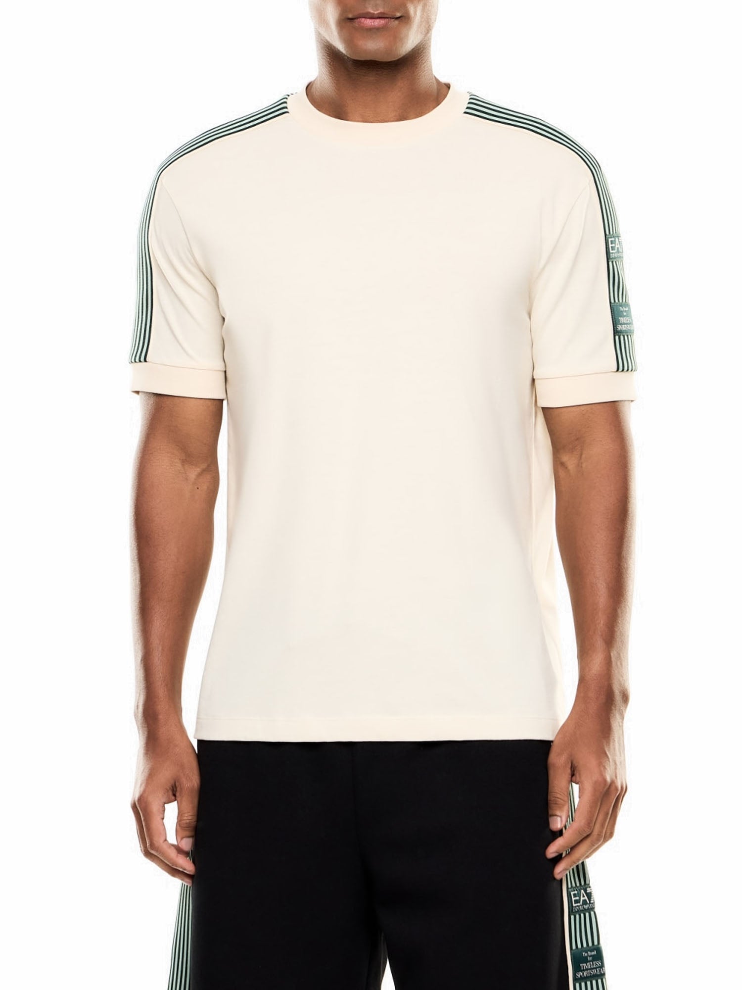 Ea7 T-shirt Logo Series Boy in cotone Bianco