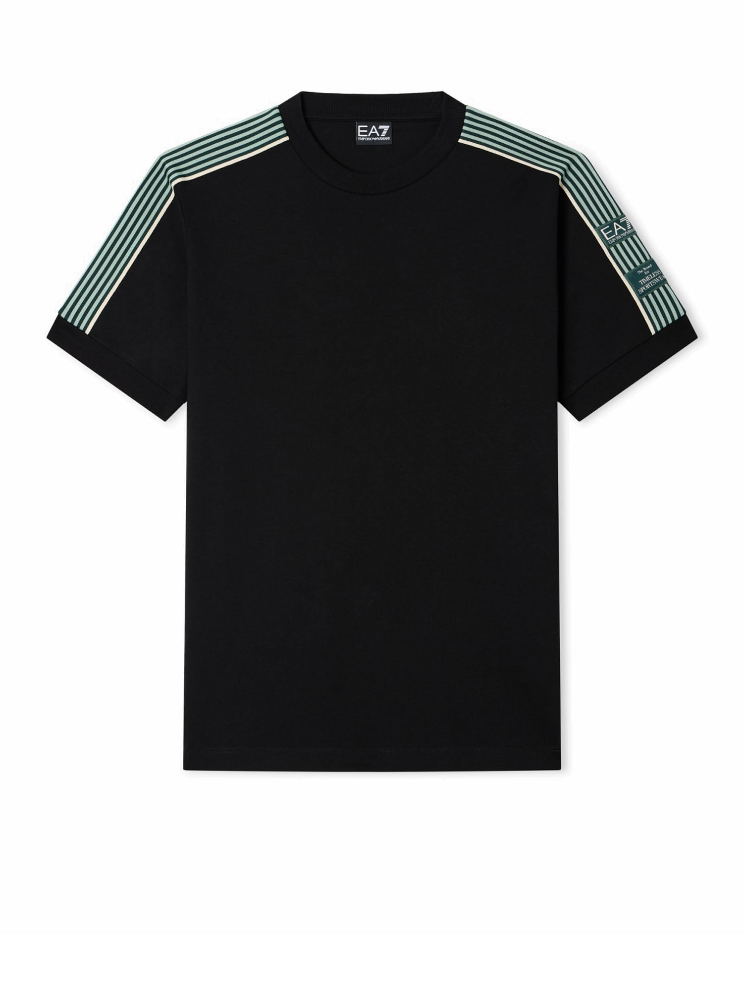 Ea7 T-shirt Logo Series Boy in cotone Nero