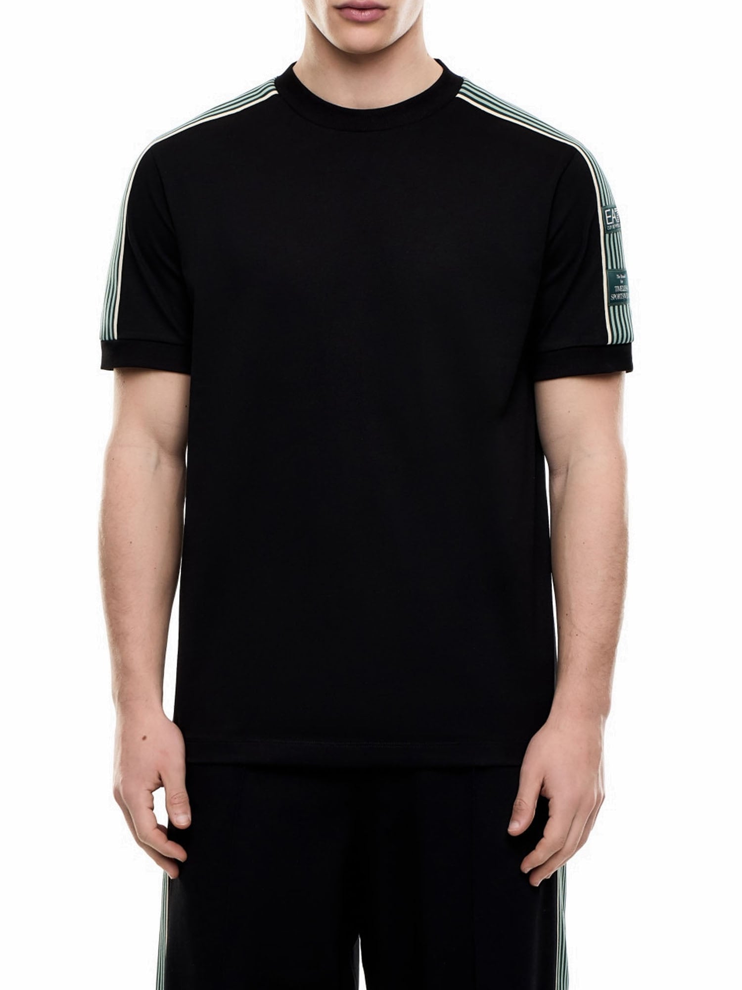 Ea7 T-shirt Logo Series Boy in cotone Nero