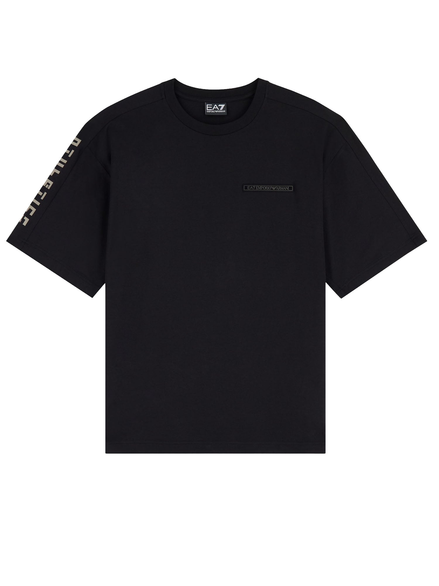 Ea7 T-shirt in misto cotone stretch Nero