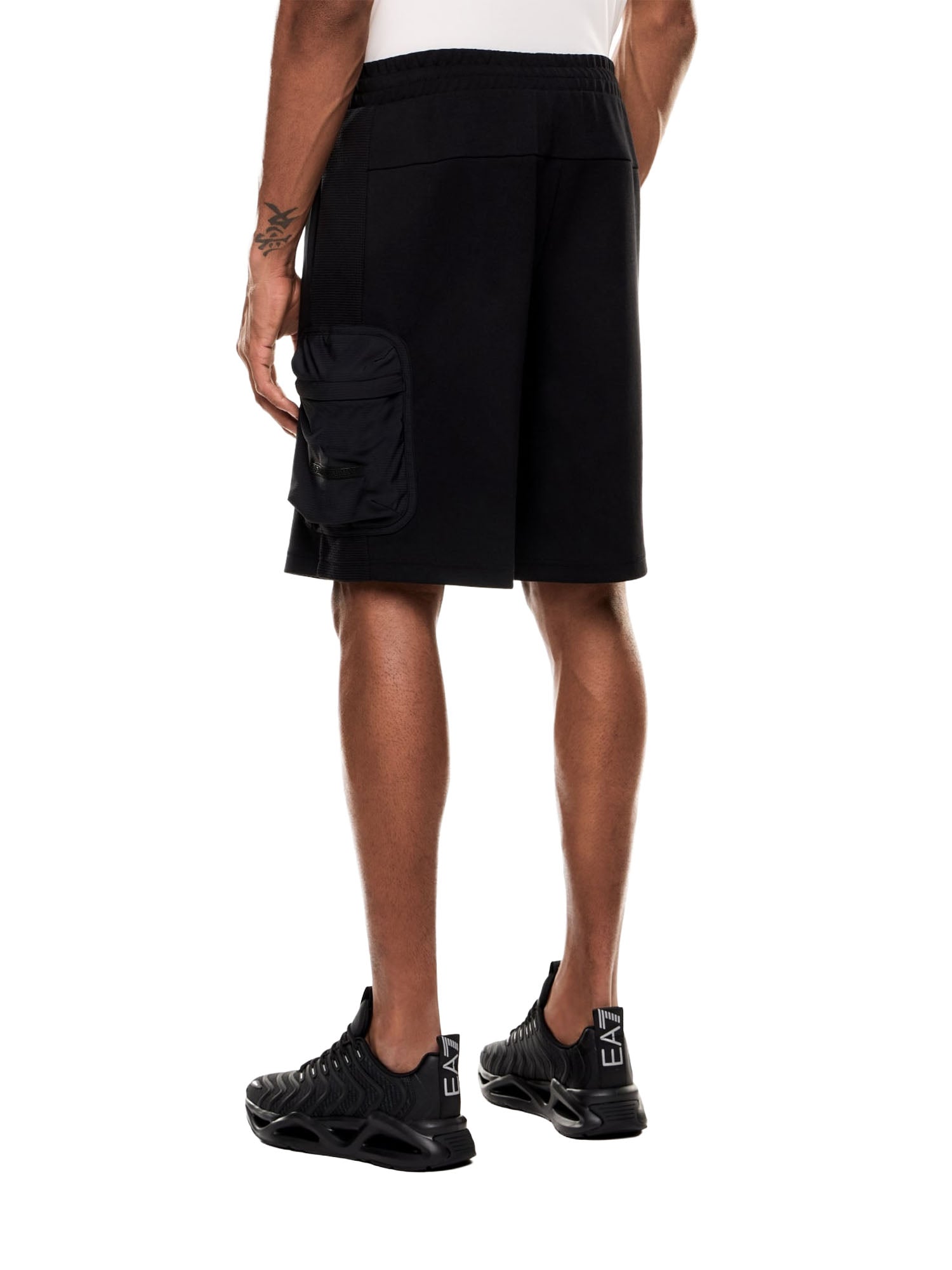 Ea7 Bermuda in misto Cotone Nero