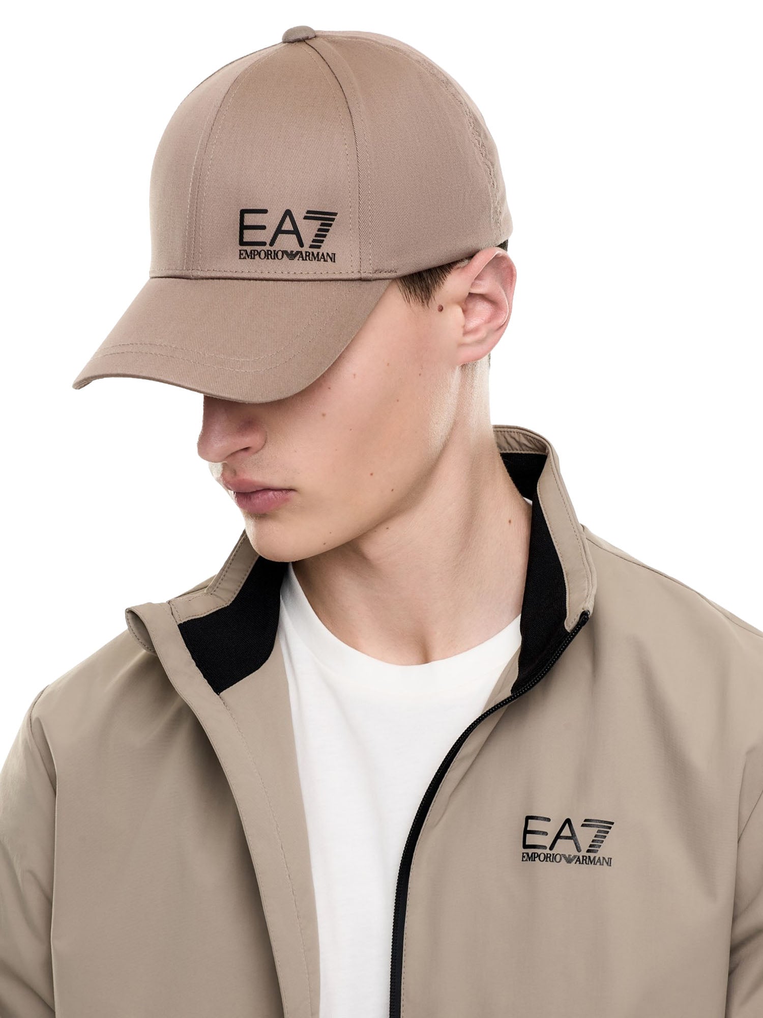 Ea7 Cappello Baseball Train Core Beige