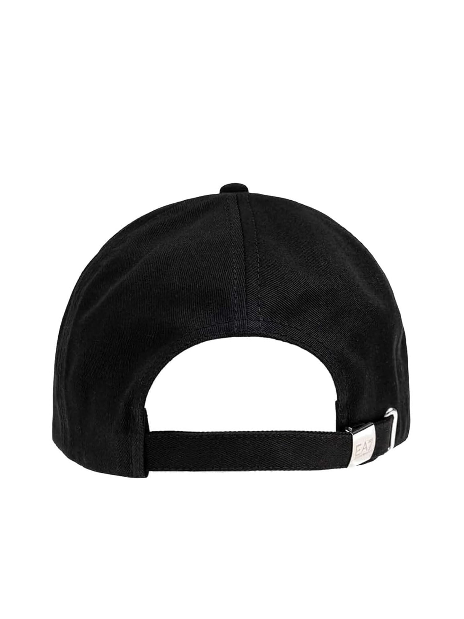 Ea7 Cappello Baseball Train Core in cotone Nero