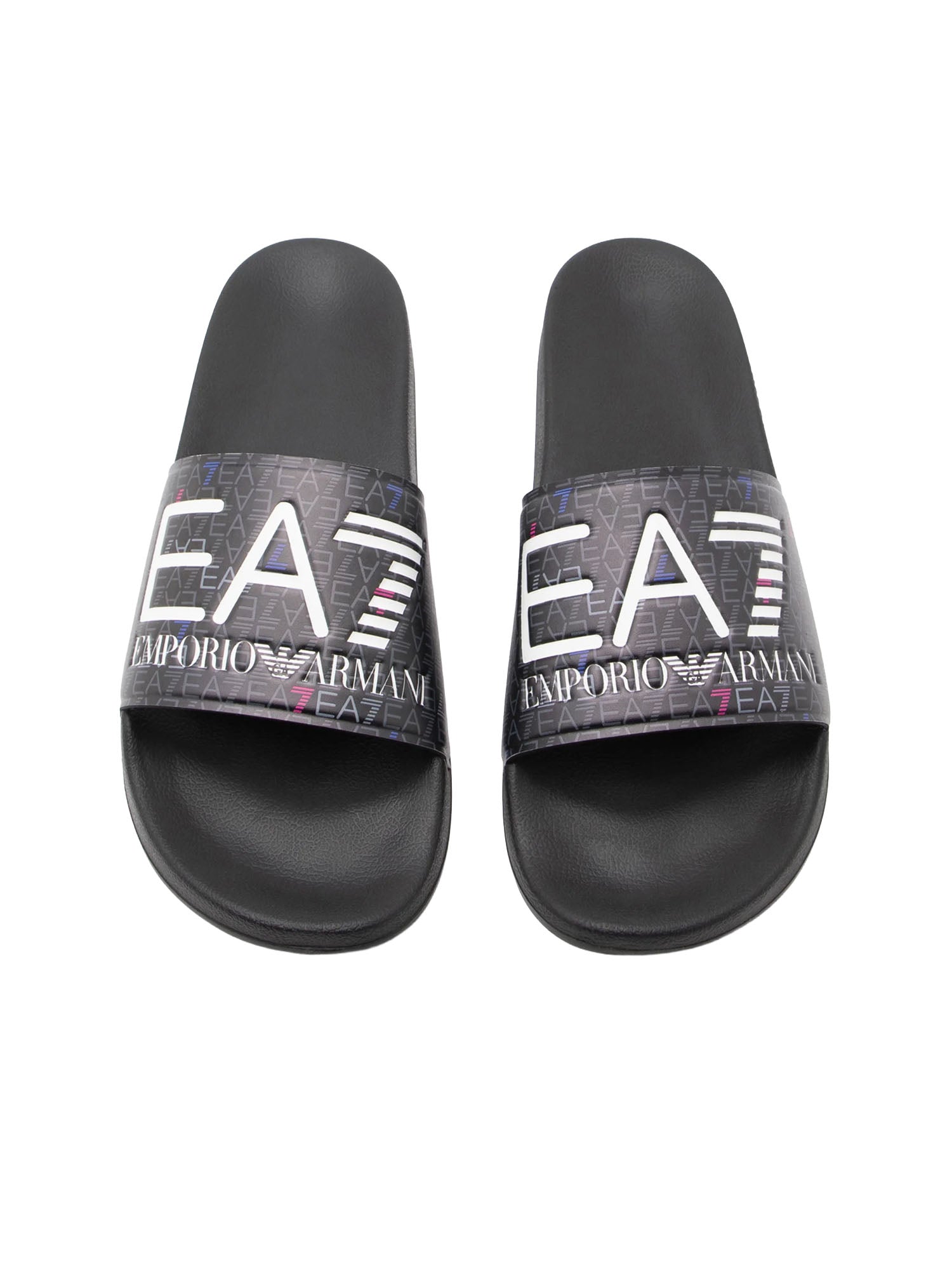 Ea7 Slides con Maxi Logo Nero