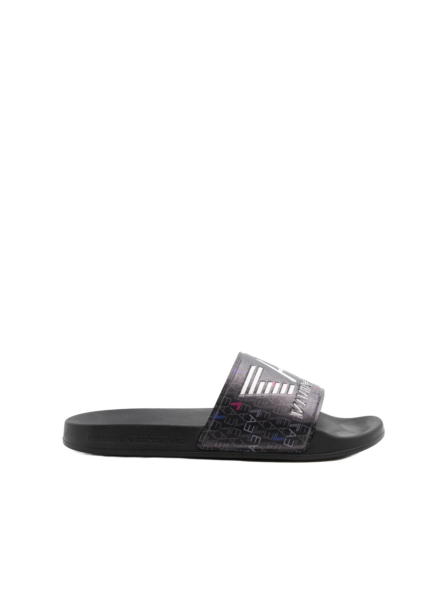 Ea7 Slides con Maxi Logo Nero