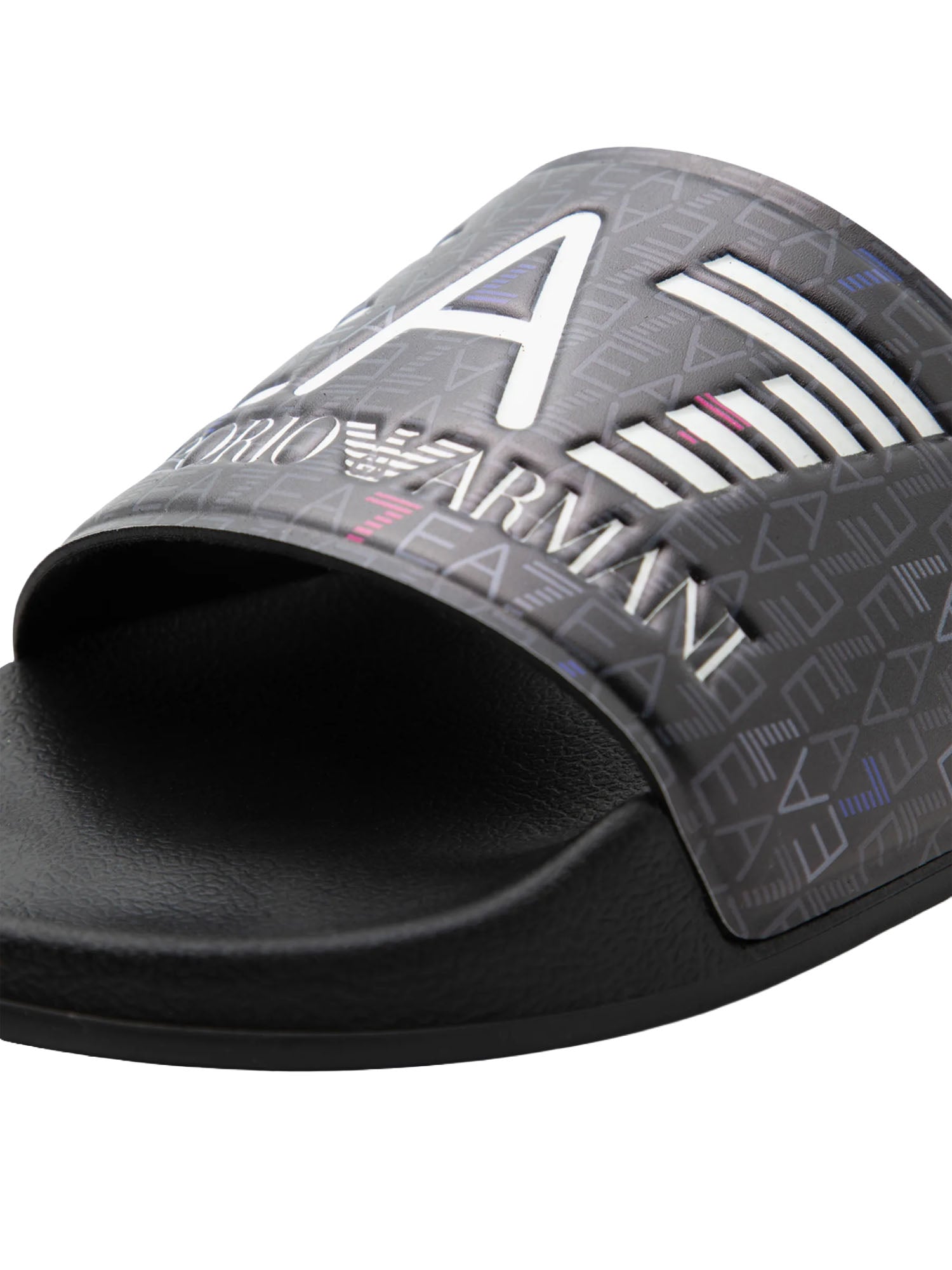 Ea7 Slides con Maxi Logo Nero