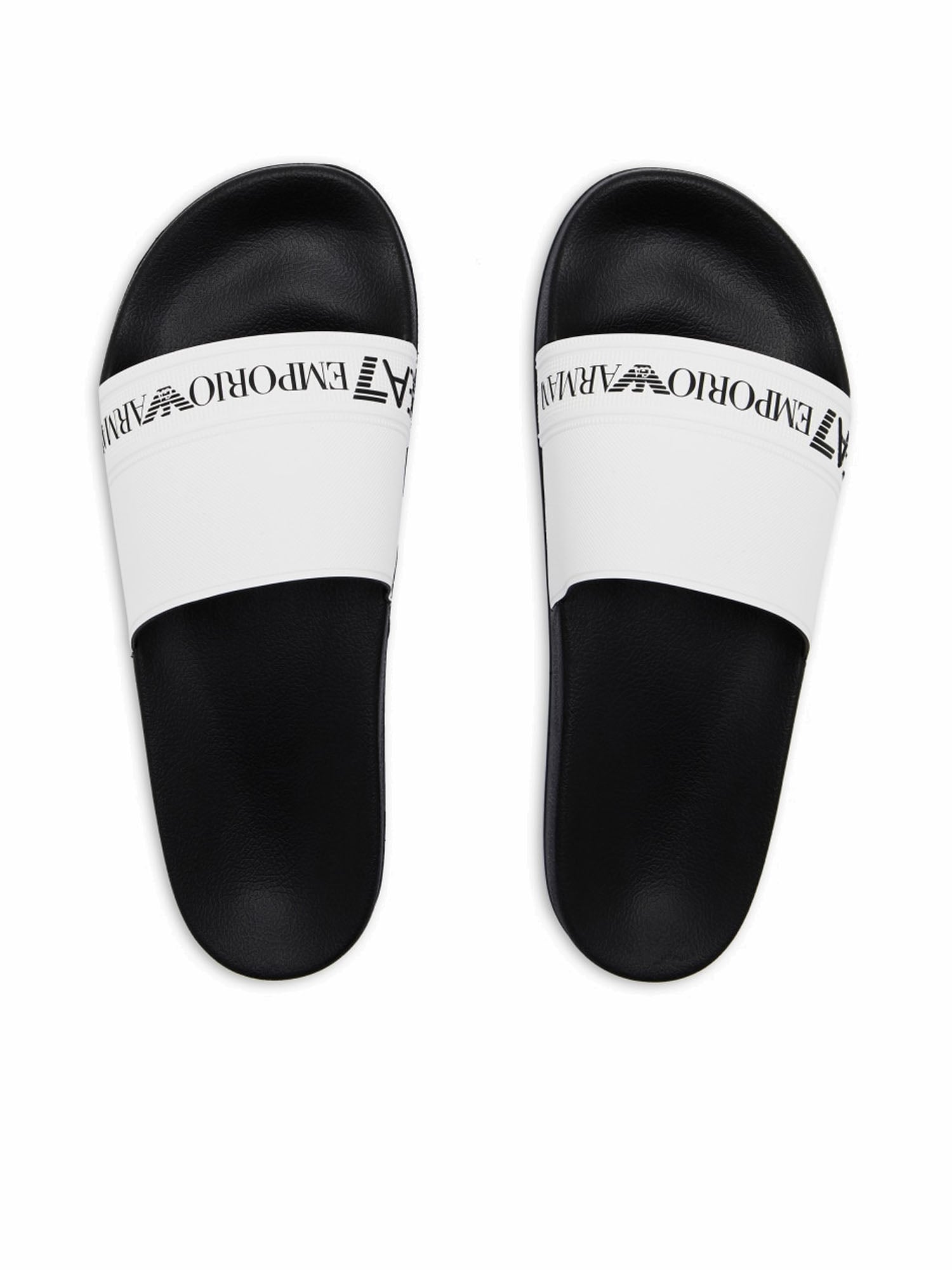 Ea7 Ciabatte Sliders con banda logata Nero