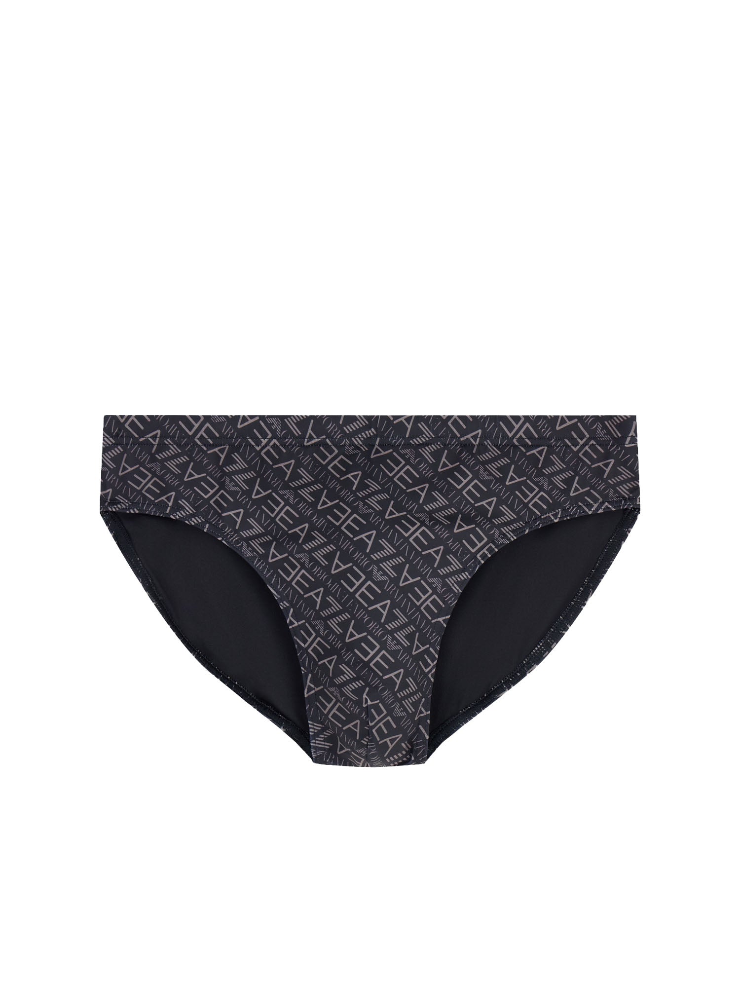 Ea7 Costume slip Graphic Series con stampa monogram Nero