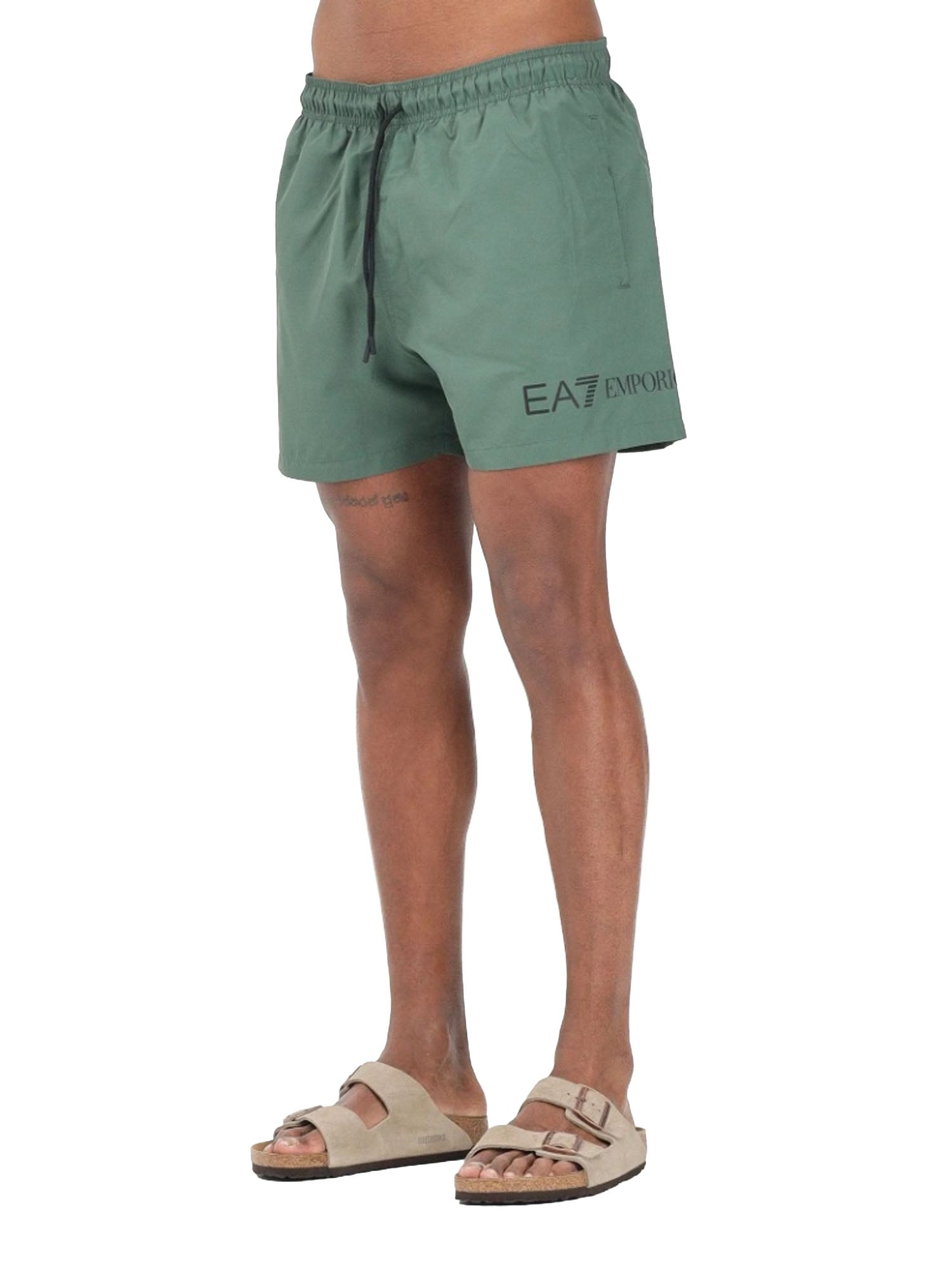 Ea7 Costume Boxer con Logo Verde