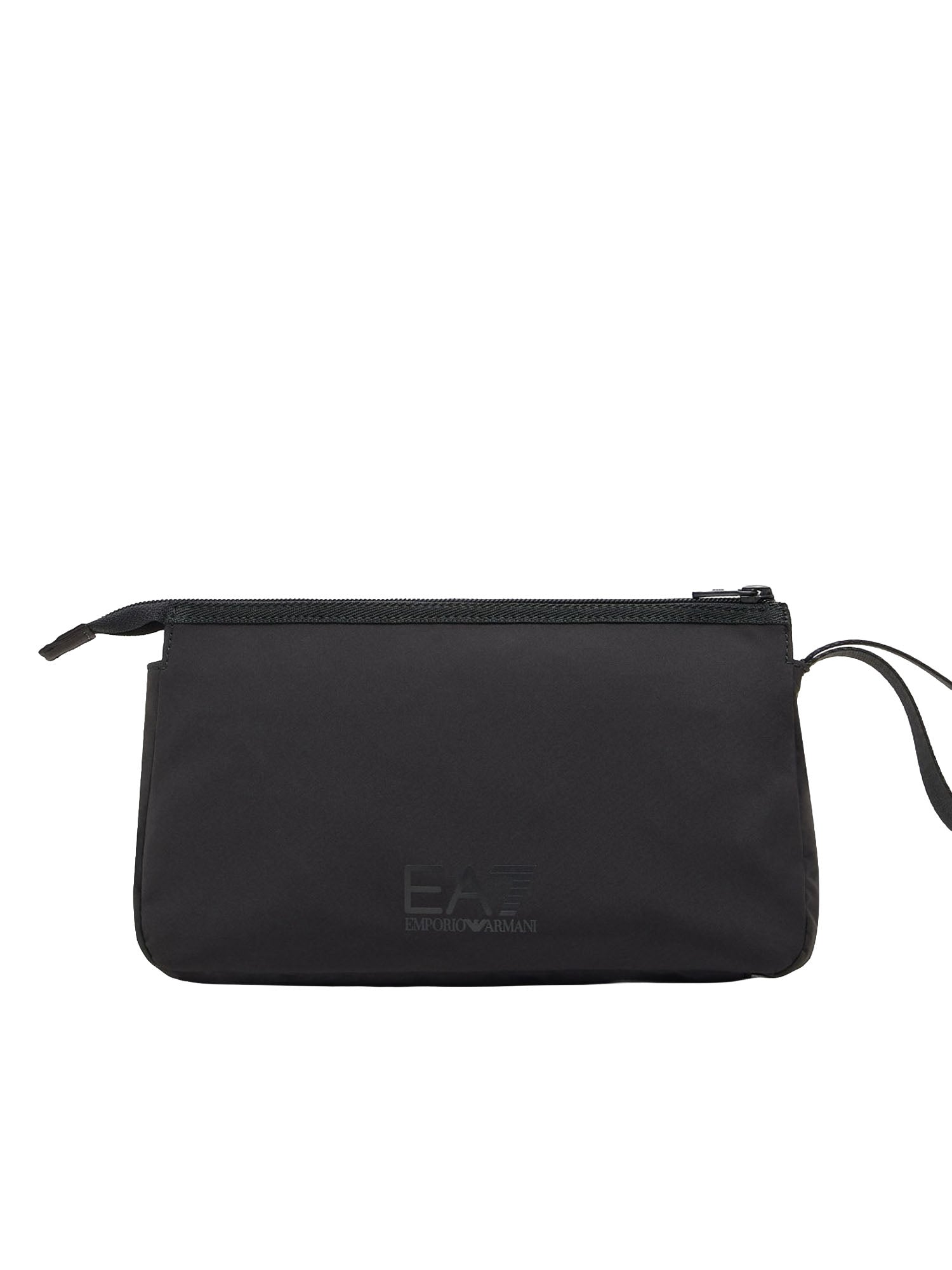 Ea7 Pouch in Tessuto Tecnico Monogram Black