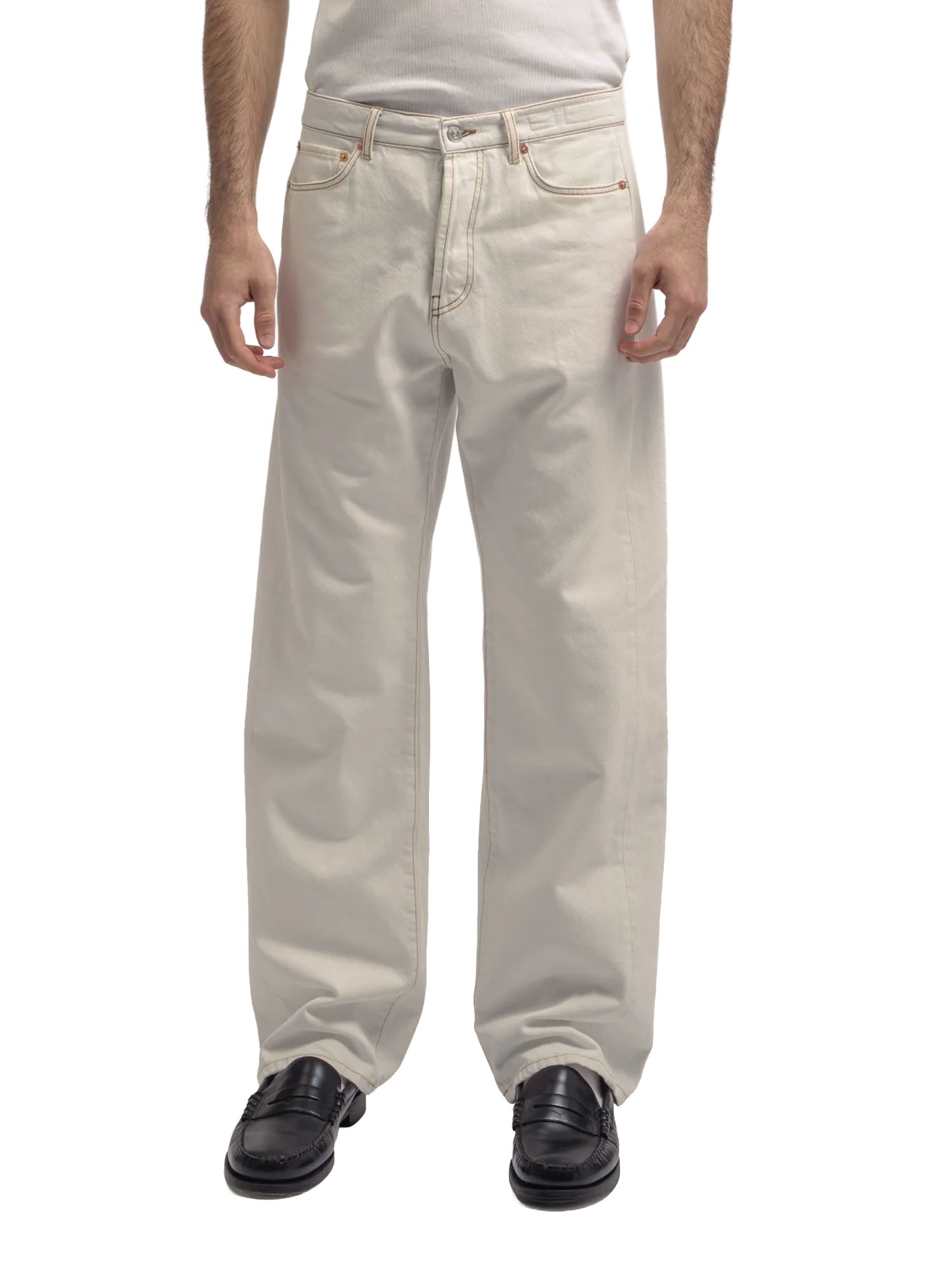 Department Five Curtis jeans relaxed in denim fermo Bianco