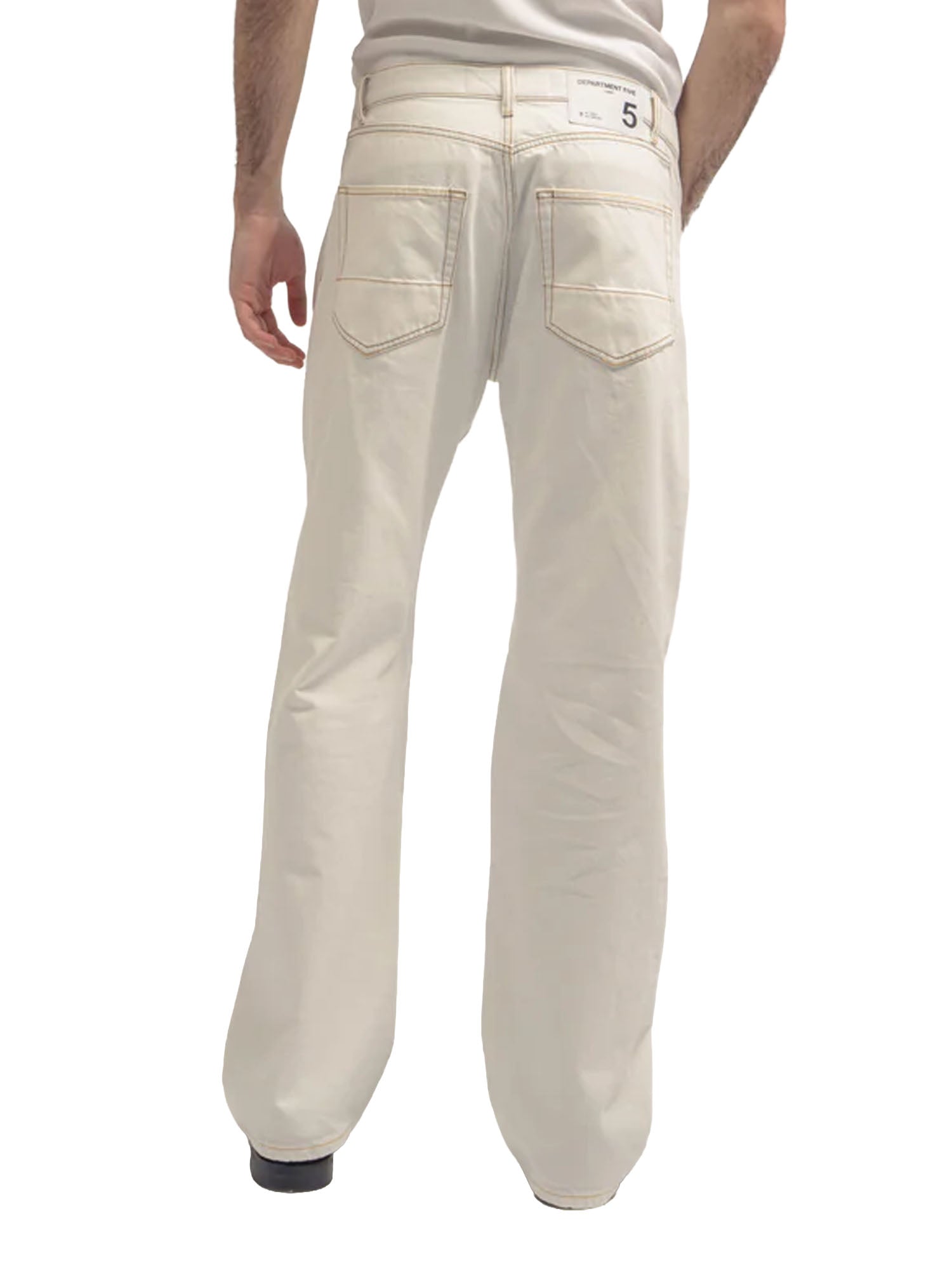 Department Five Curtis jeans relaxed in denim fermo Bianco