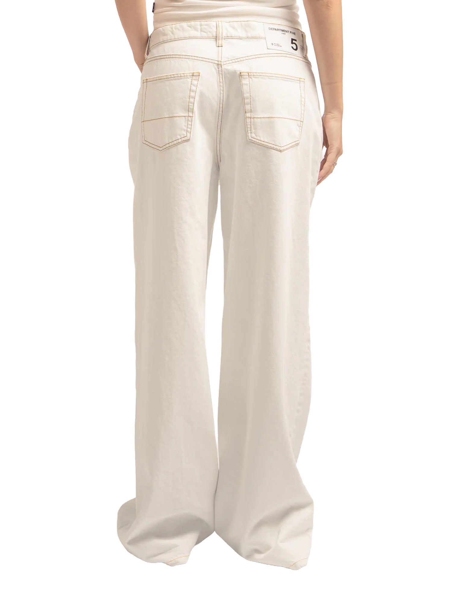 Department Five Express jeans gamba ampia in denim fermo Bianco